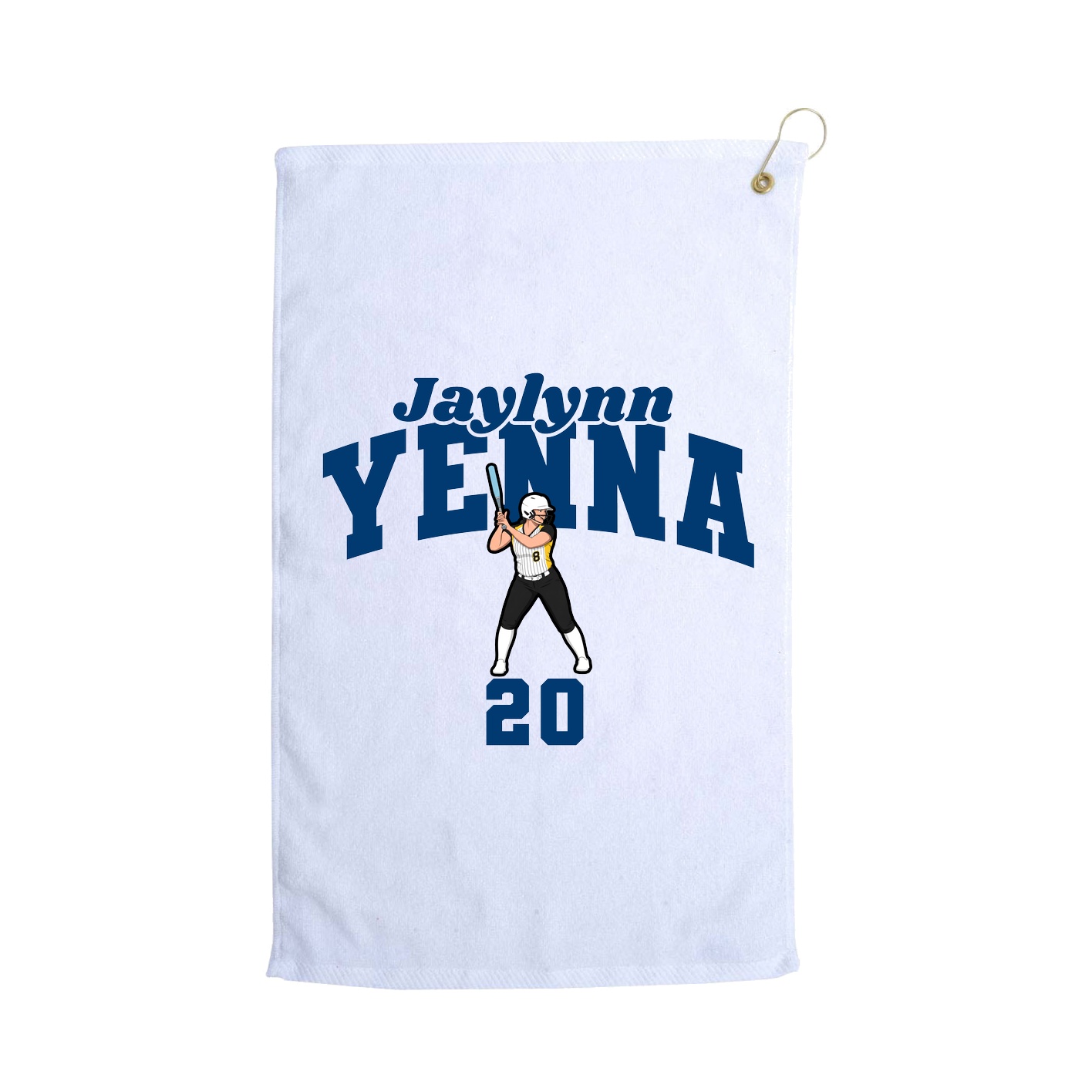 Golf Towel — Signature Arch in White