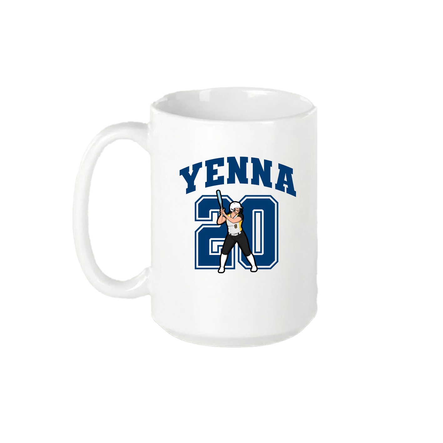 15oz Coffee Mug — Number in White