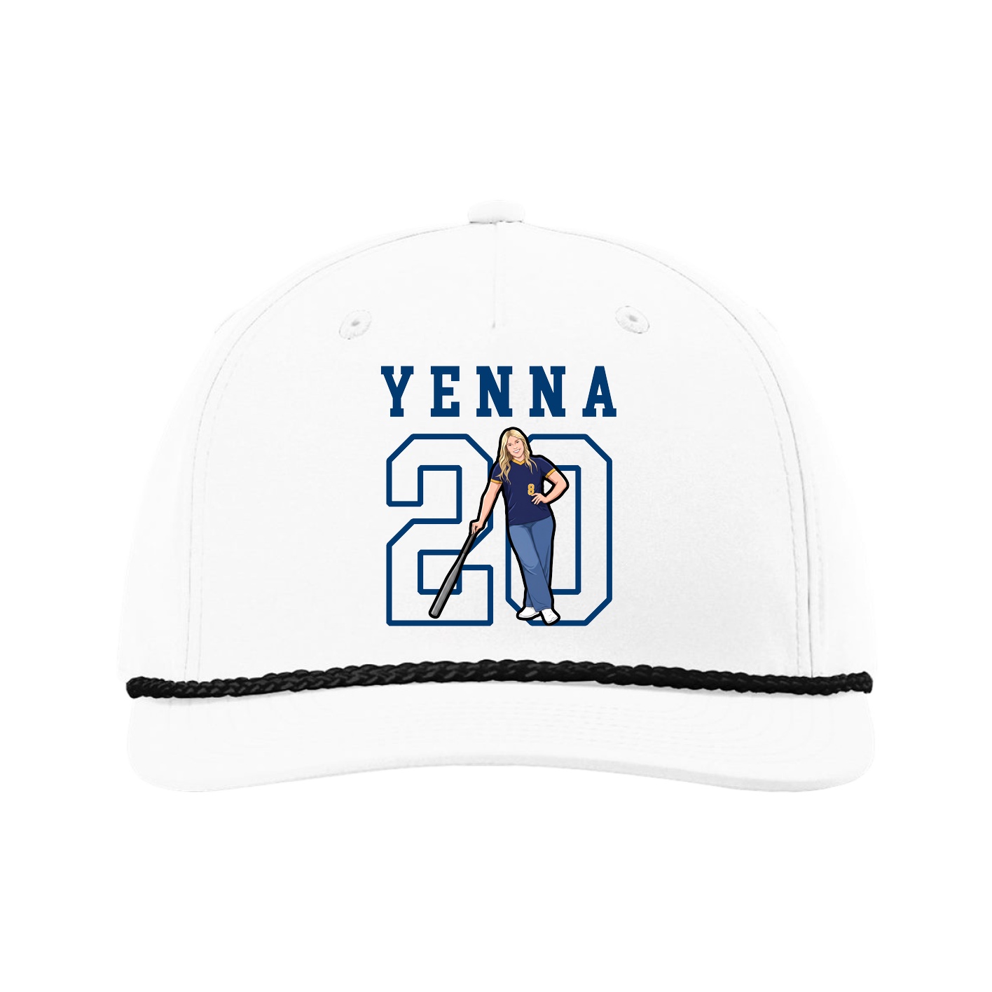 Five-Panel Classic Rope Cap — Shirsey in White