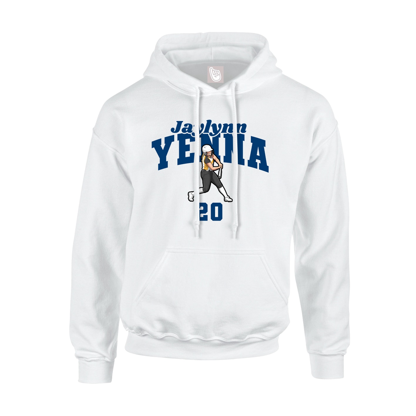 Hoodie — Signature Arch in White
