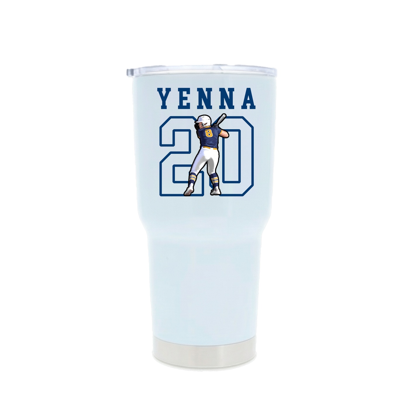 30oz Stainless Steel Tumbler — Shirsey in White