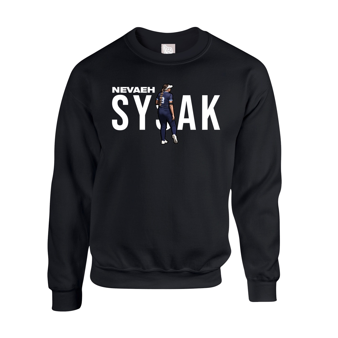 Fleece Crew — Player Name in Black