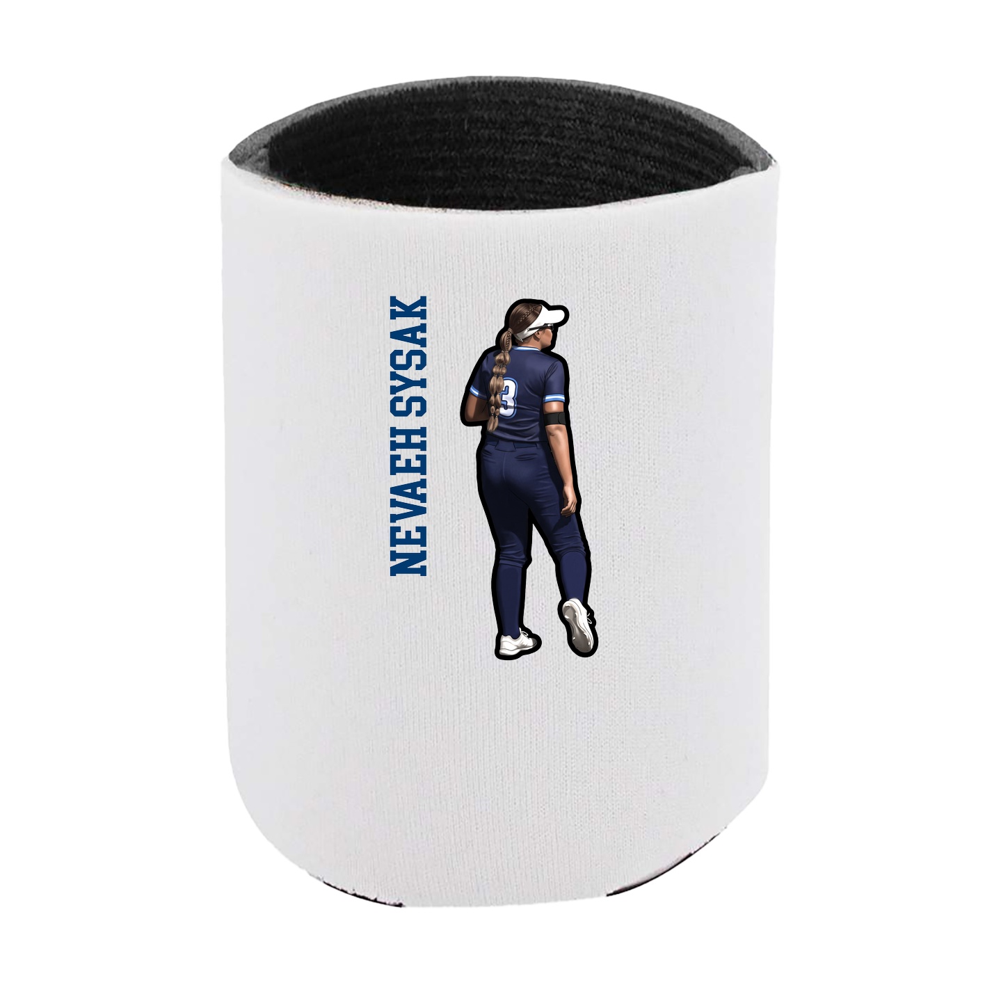 Can Holder — Name Vertical in White