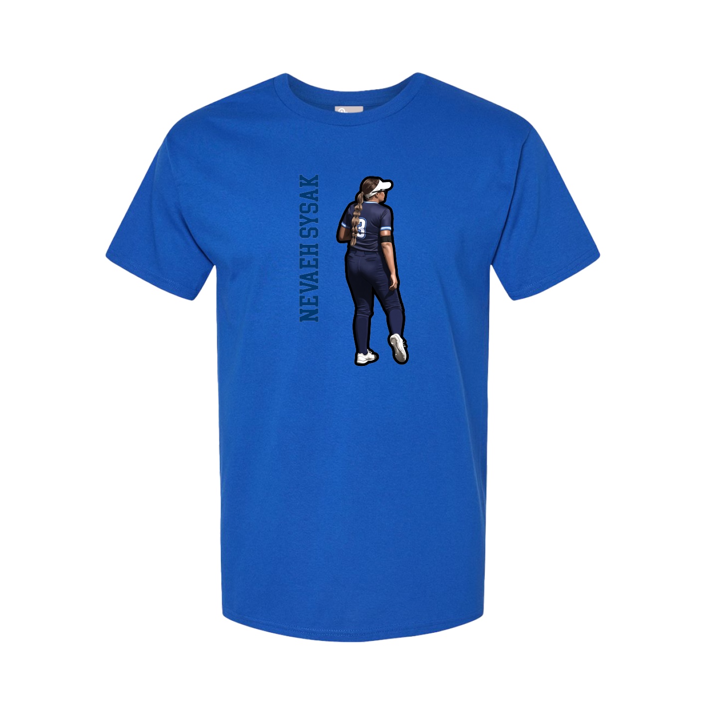Tee — Name Vertical in Royal