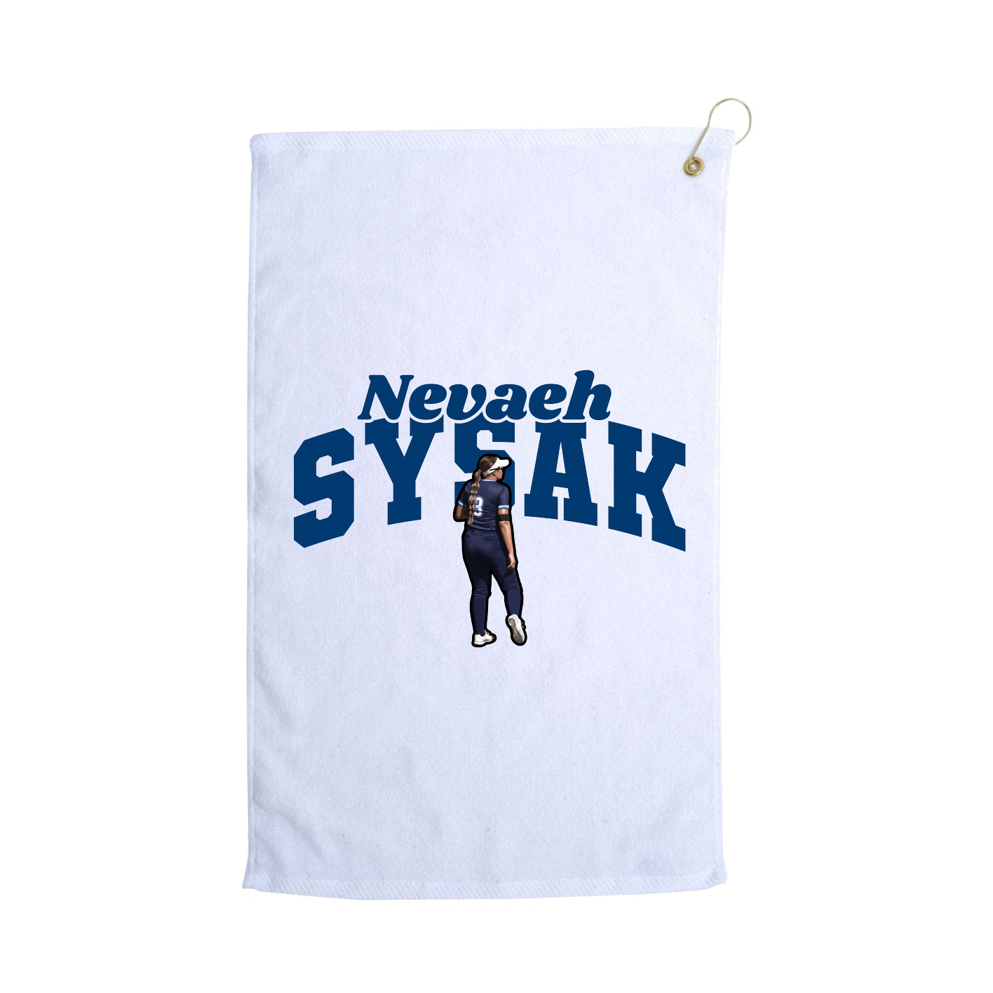 Golf Towel — Signature Arch in White