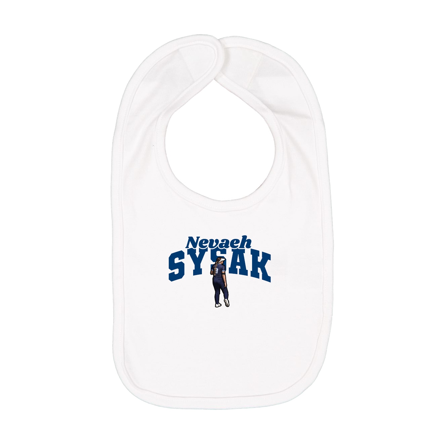 Infant Bib — Signature Arch in White