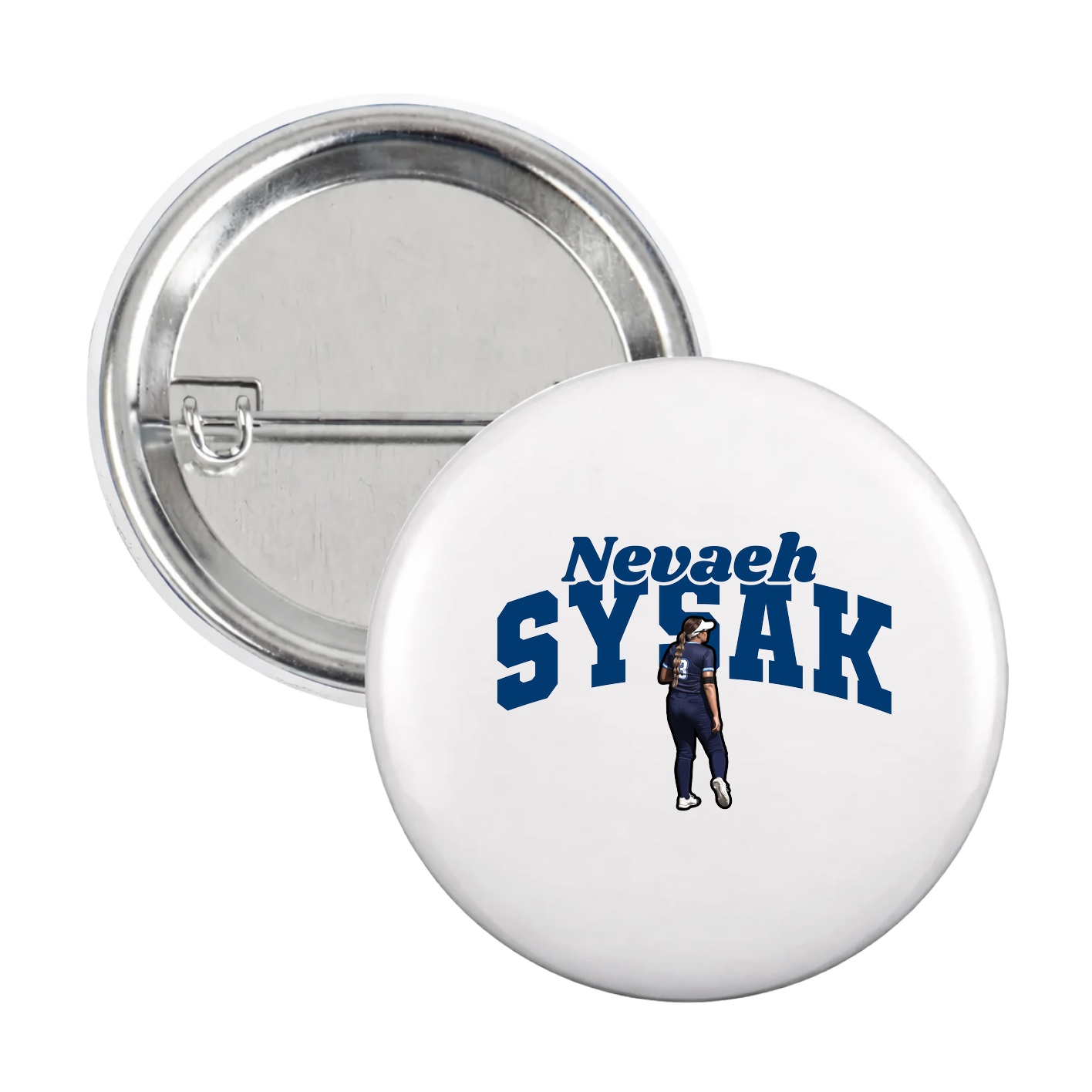 Game Day Button — Signature Arch in White
