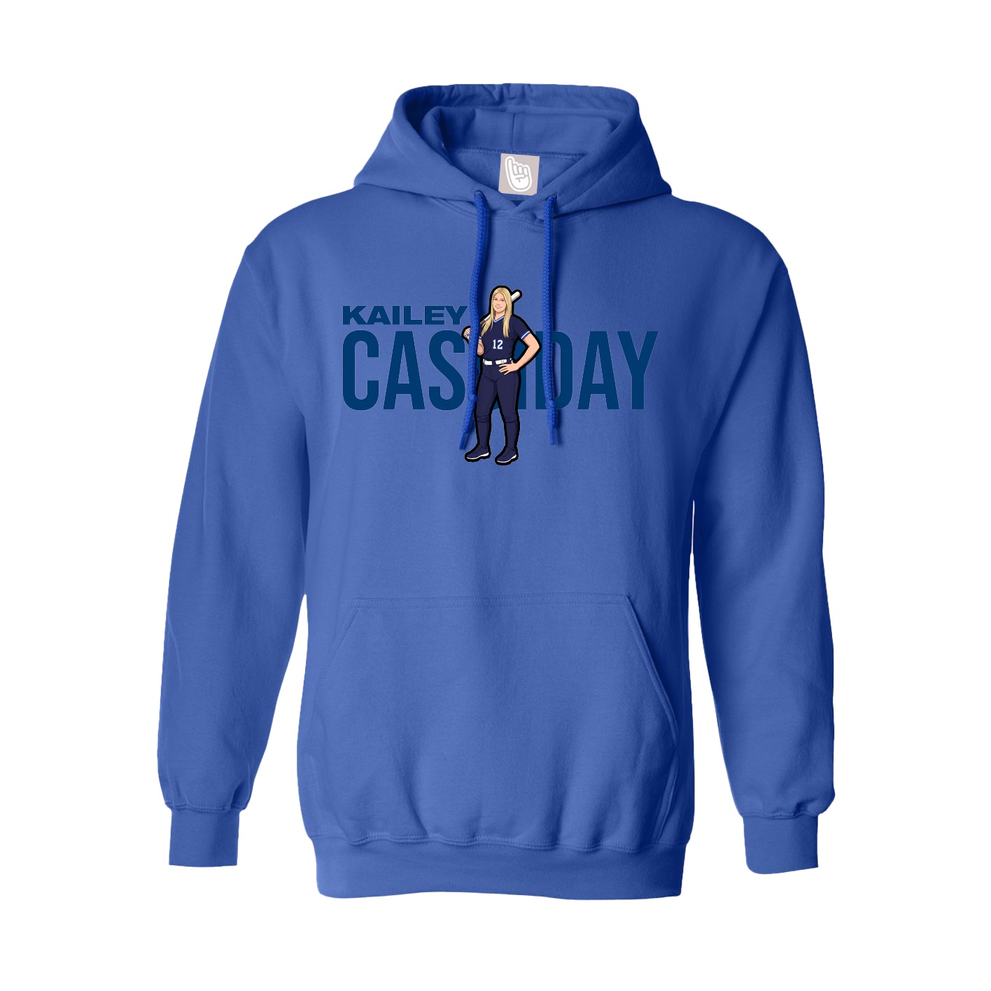 Youth Hoodie — Player Name in Royal