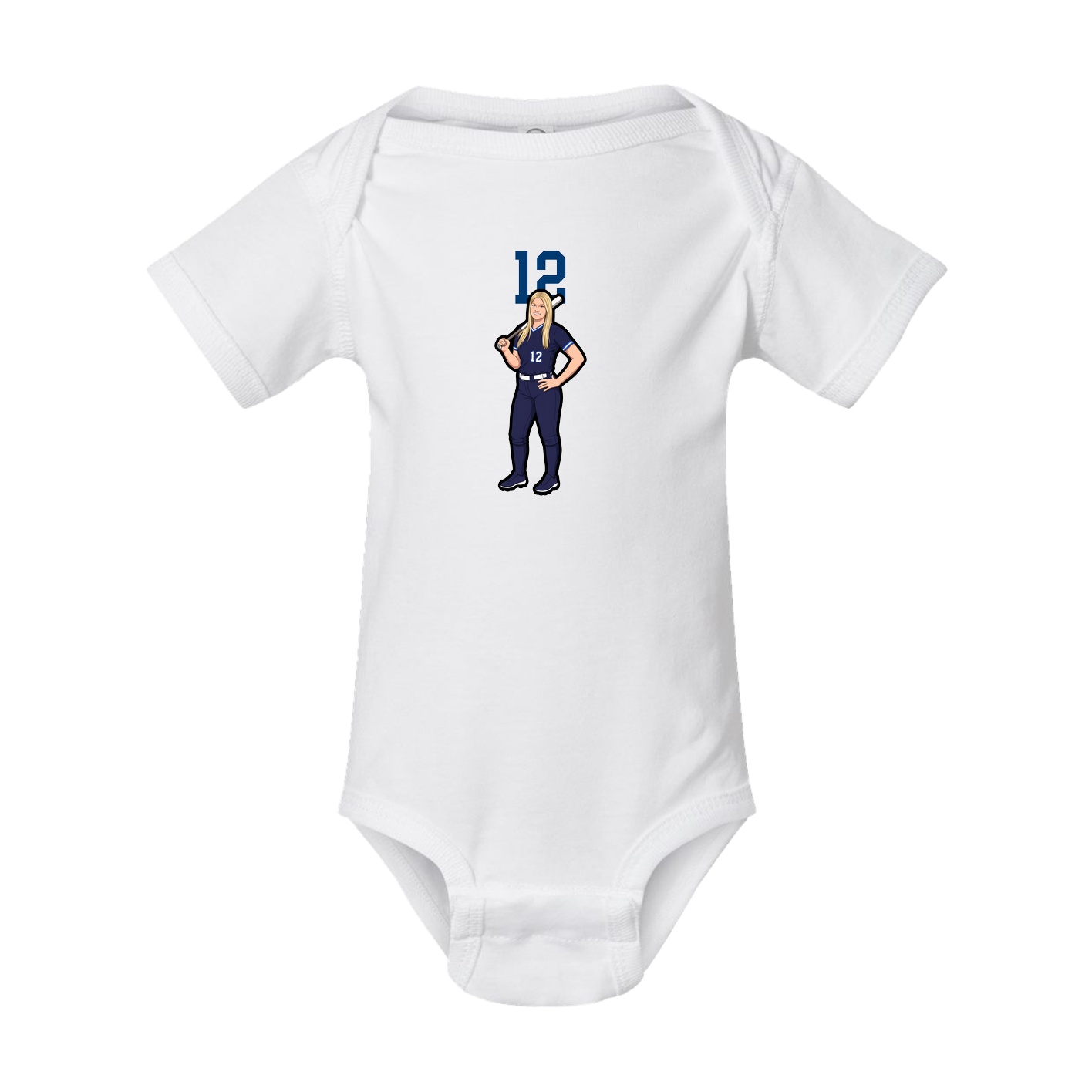Baby Onesie — Number Top in White