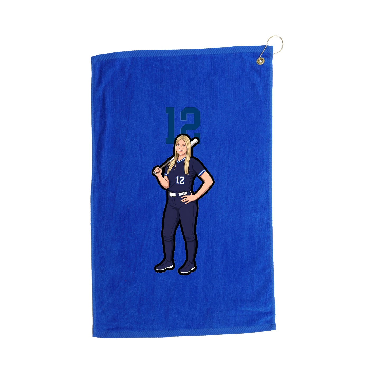 Golf Towel — Number Top in Royal