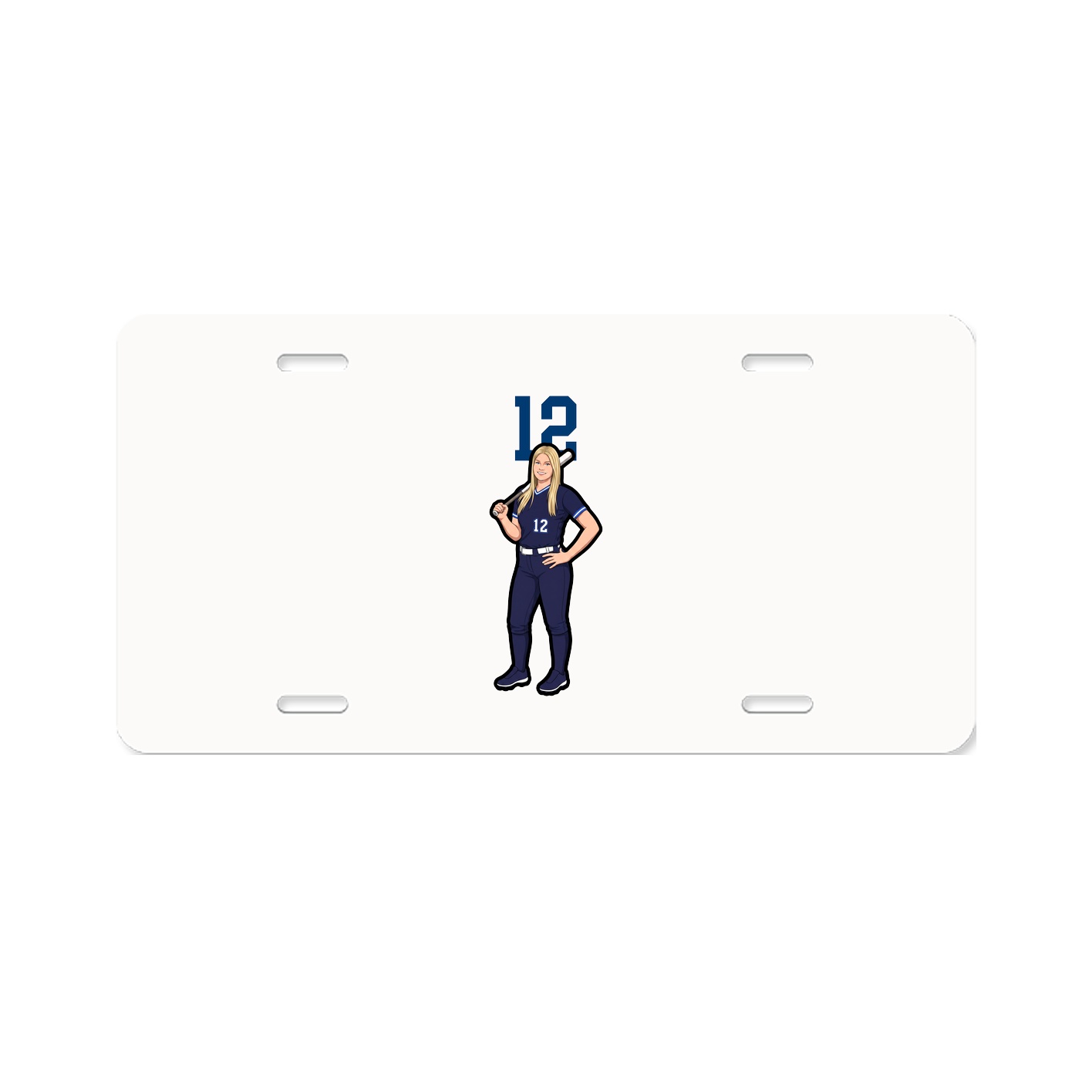 License Plate — Number Top in Classic