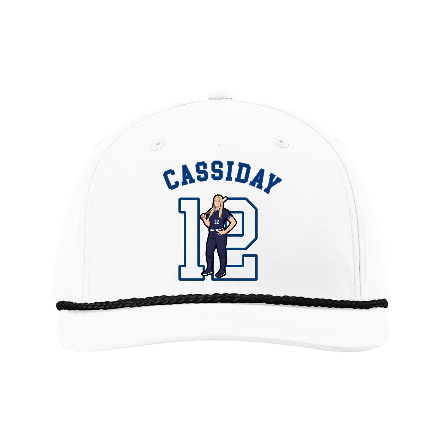 Five-Panel Classic Rope Cap — Shirsey Arch in White