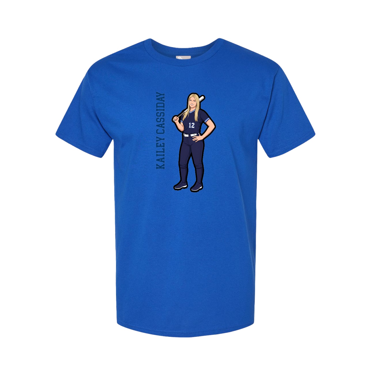 Tee — Name Vertical in Royal