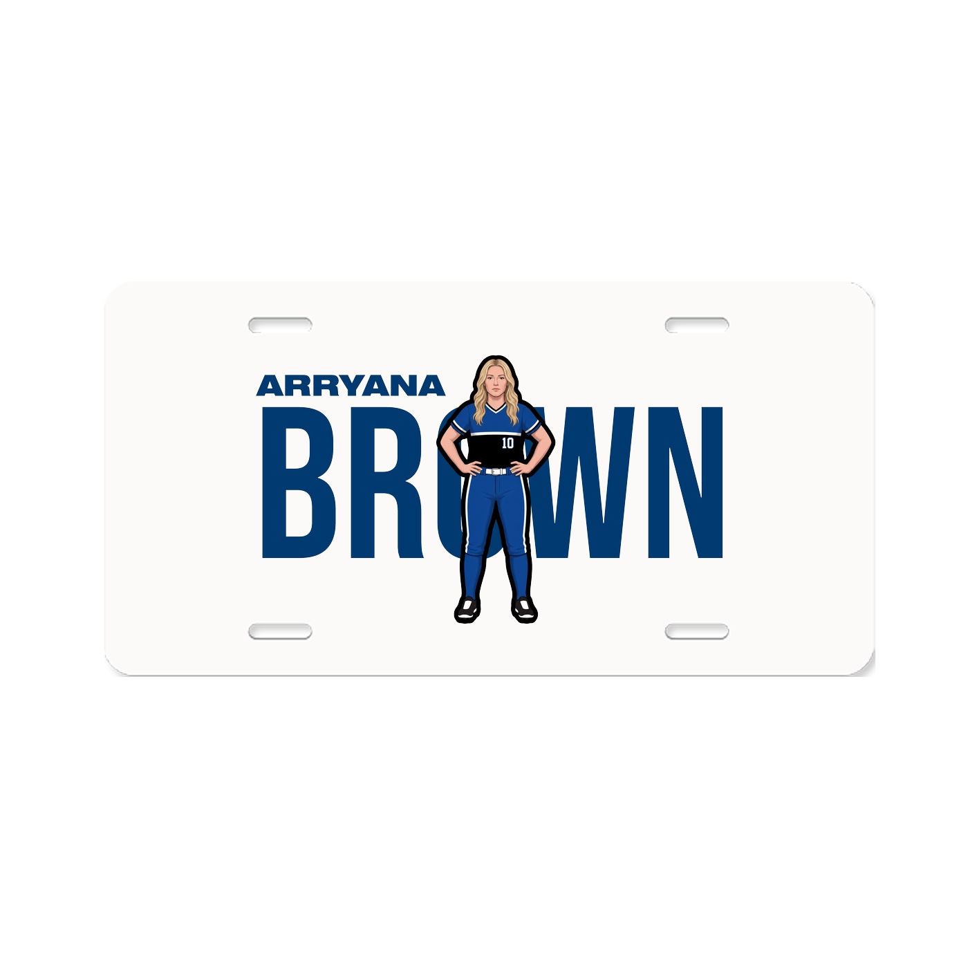 License Plate — Player Name in Classic