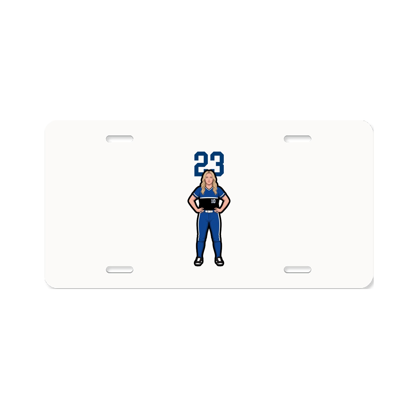 License Plate — Number Top in Classic