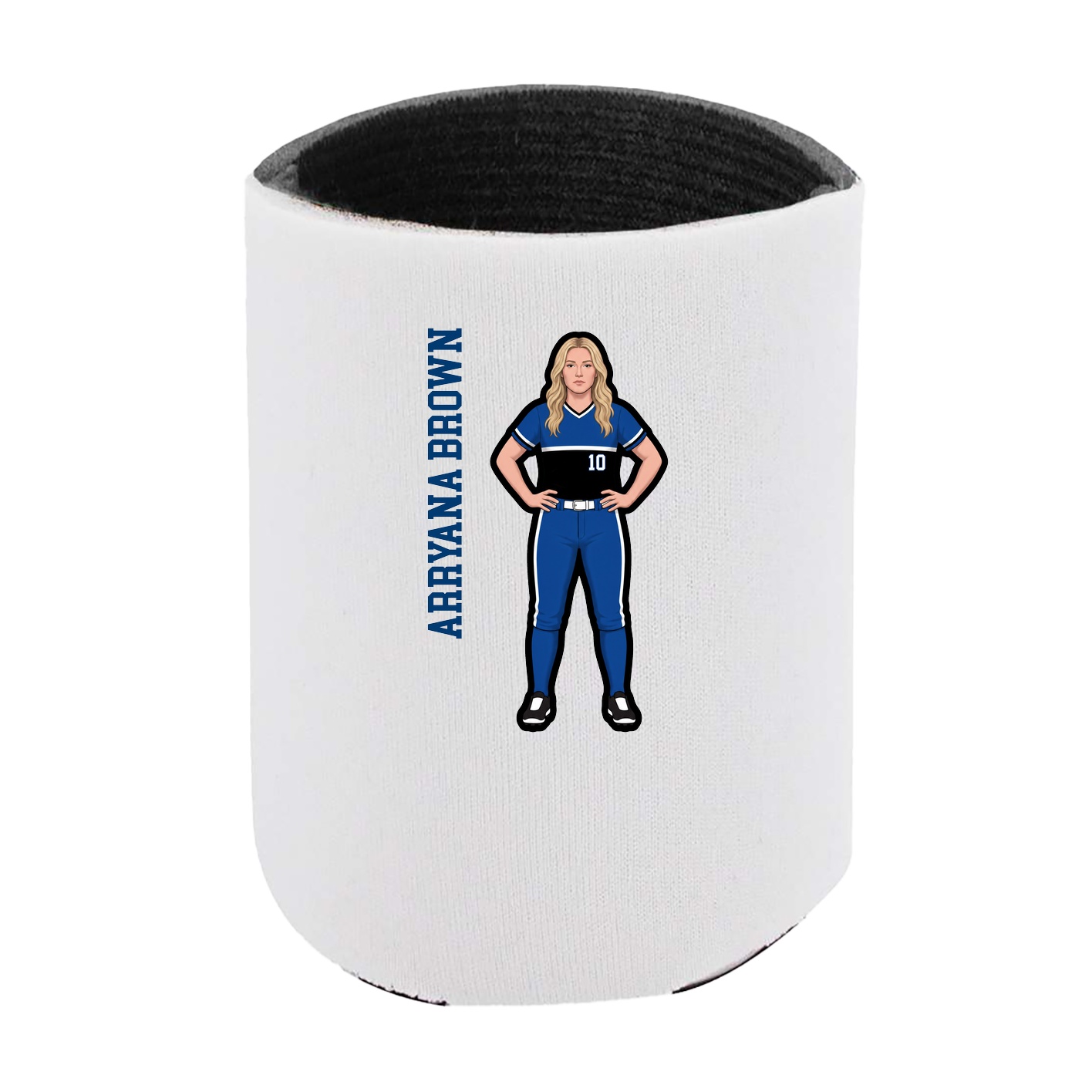 Can Holder — Name Vertical in White
