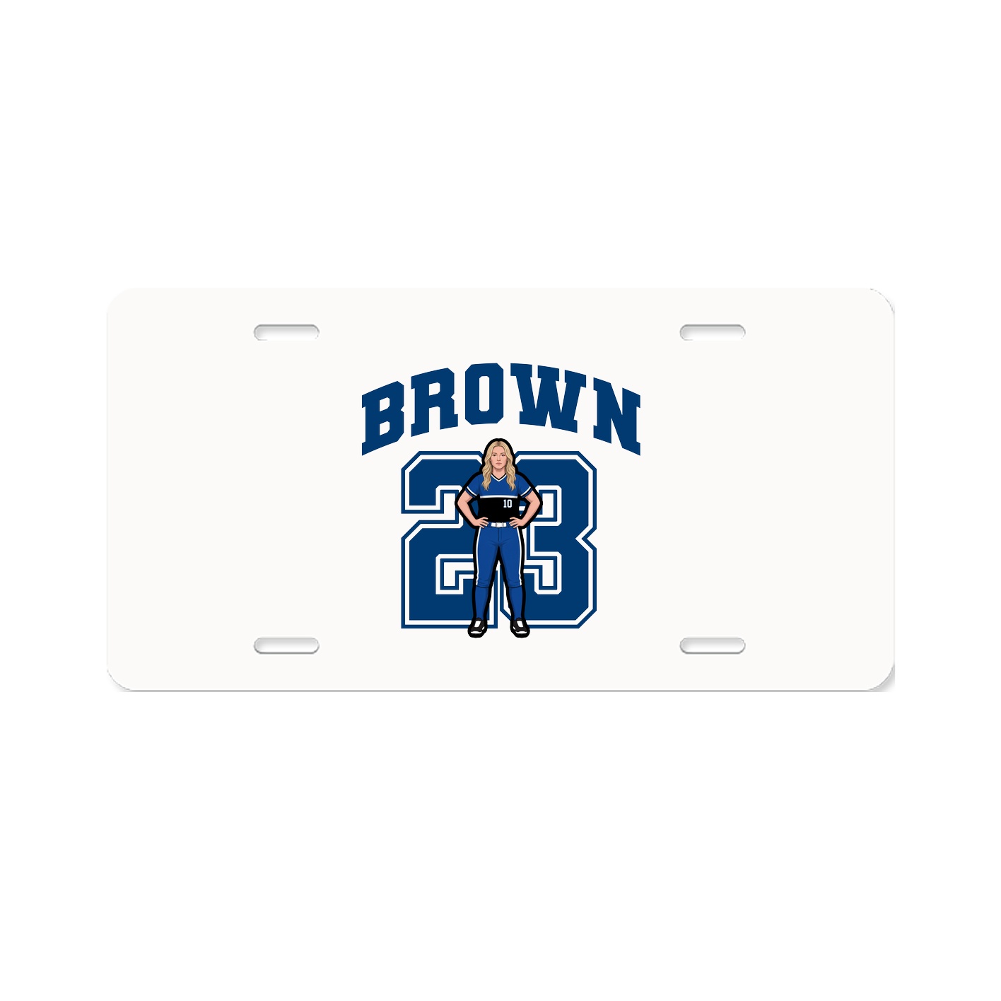 License Plate — Number in Classic