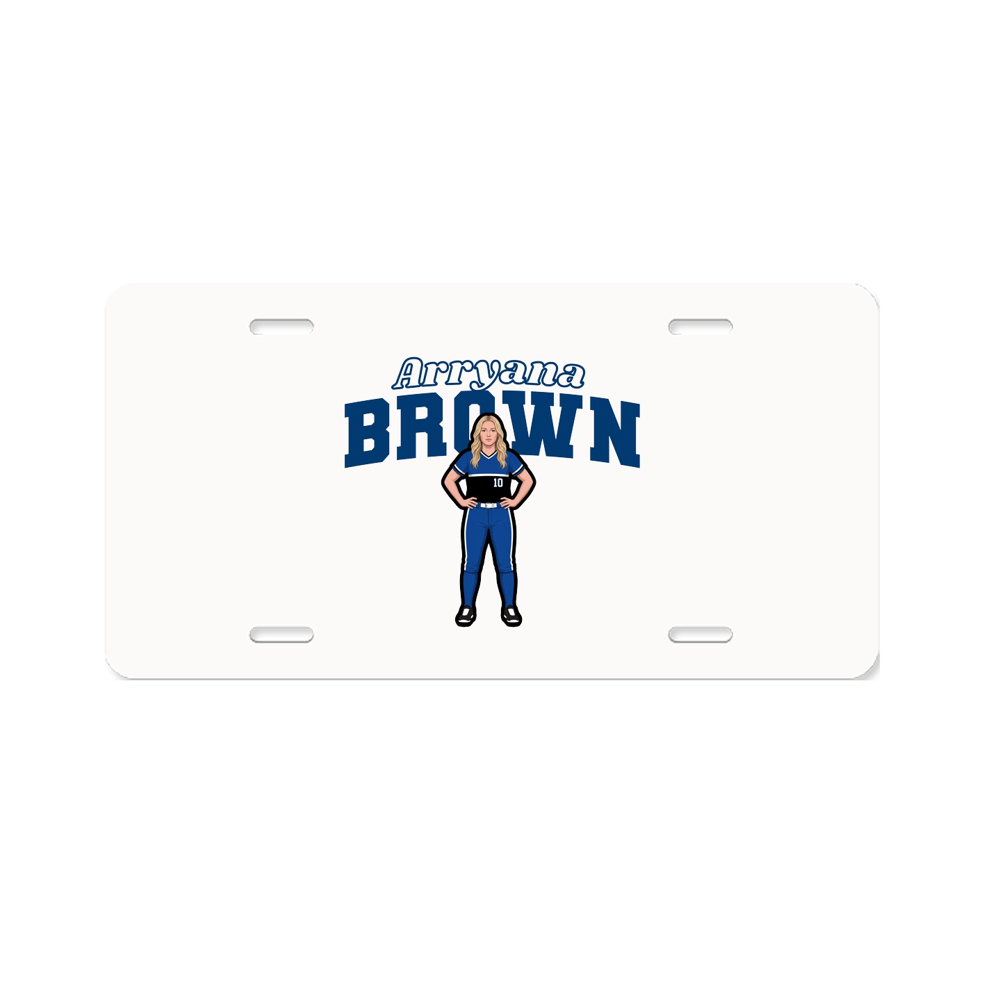 License Plate — Name Arch in Classic