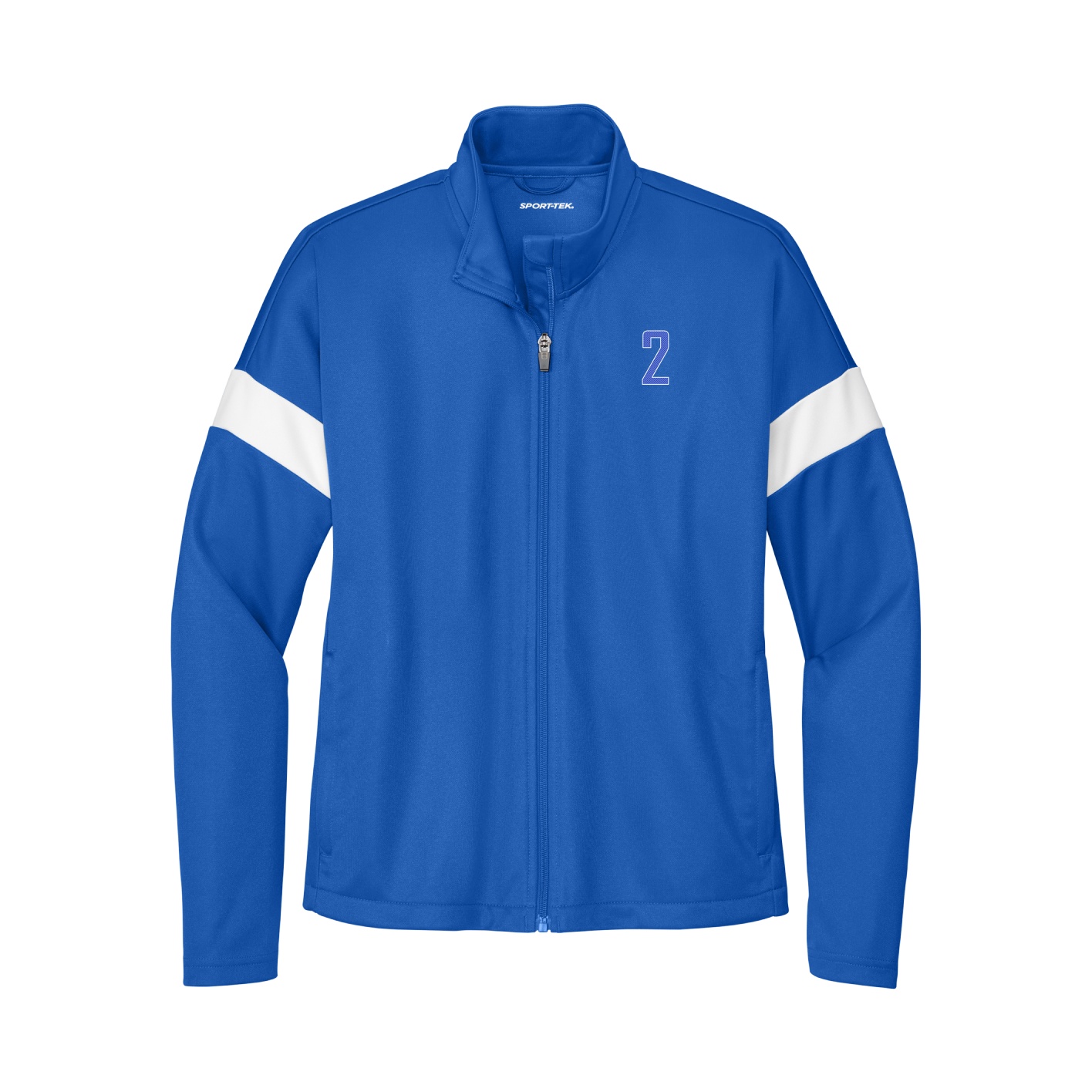 Womens Team Travel Full-Zip Jacket — Front Shirsy in Royal/White