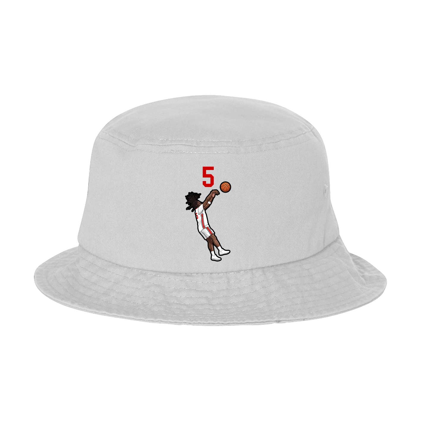 Bucket Cap — Number Top in White