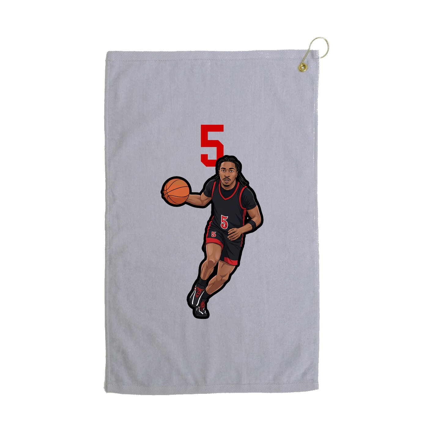 Golf Towel — Number Top in Grey