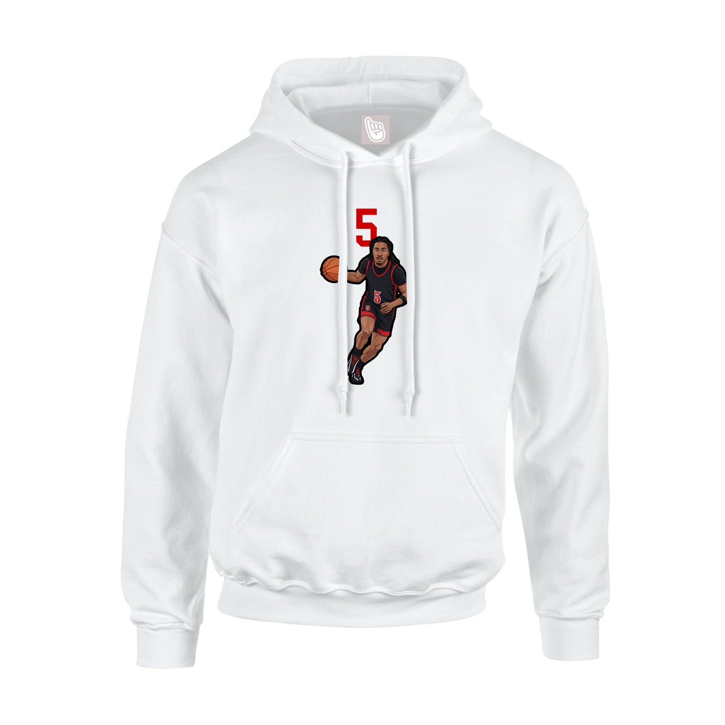 Hoodie — Number Top in White