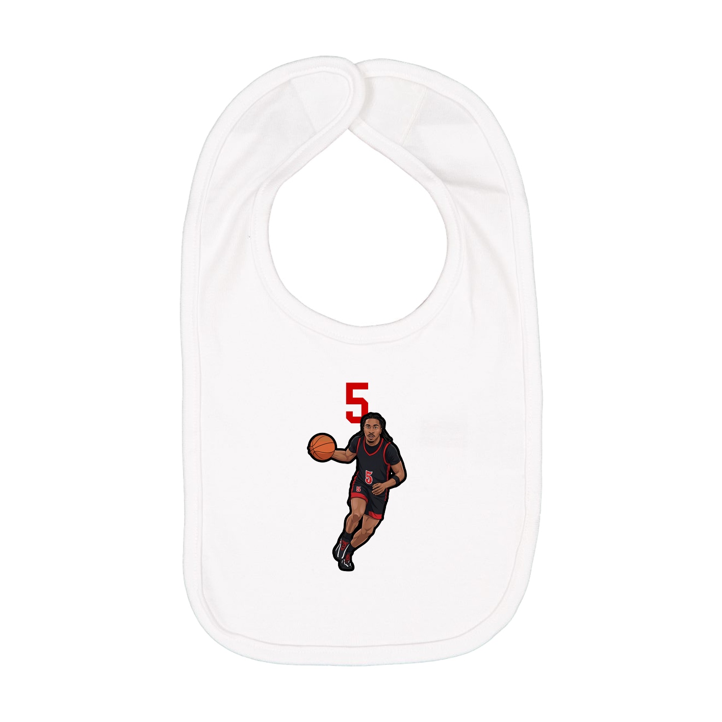 Infant Bib — Number Top in White