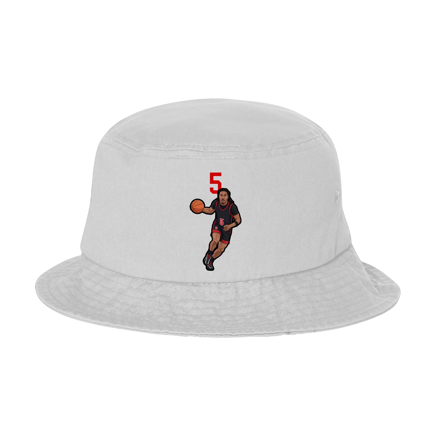 Bucket Cap — Number Top in White