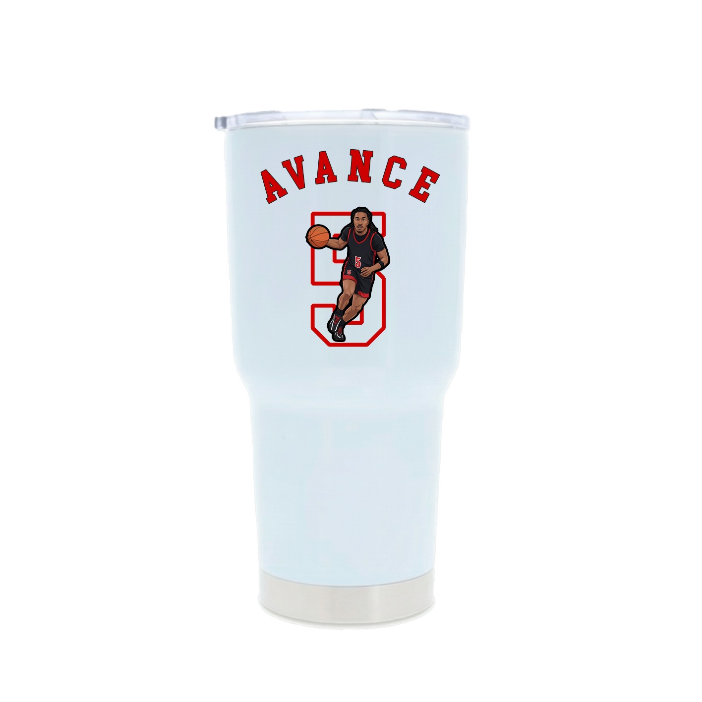 30oz Stainless Steel Tumbler — Shirsey Arch in White