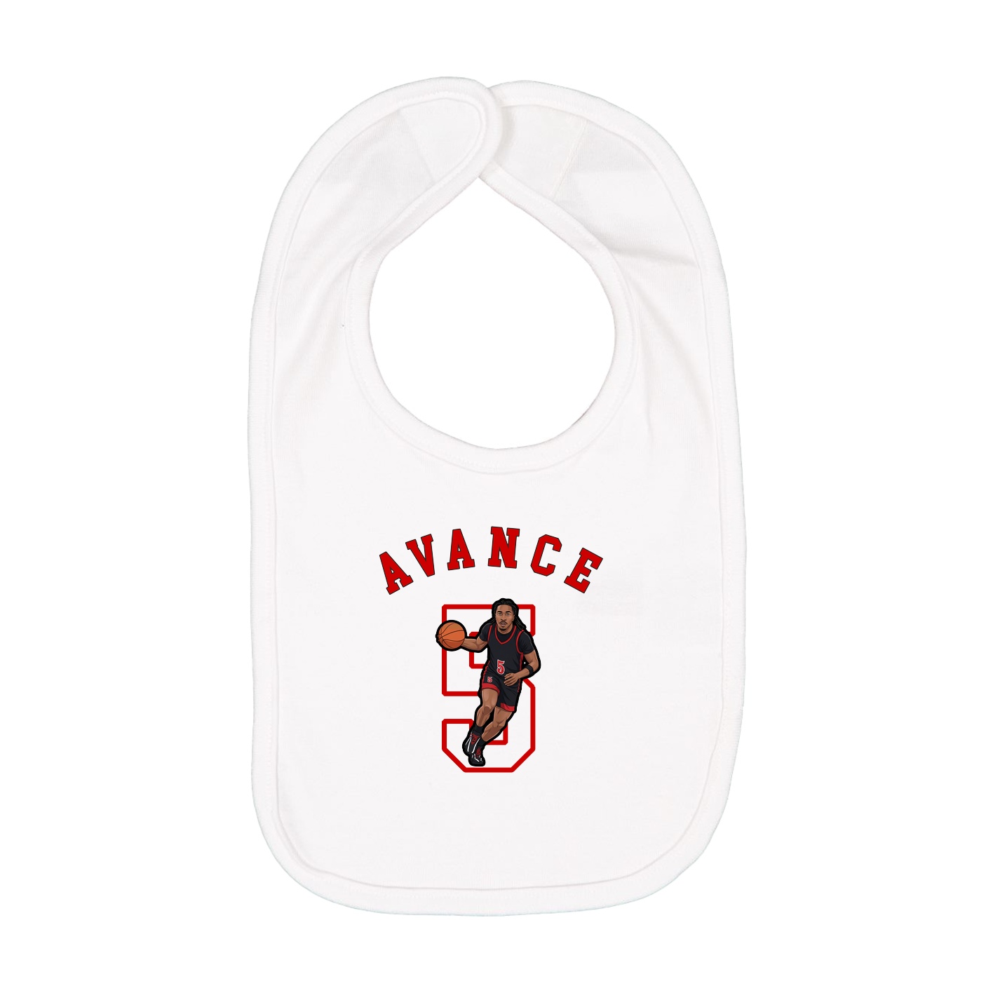Infant Bib — Shirsey Arch in White
