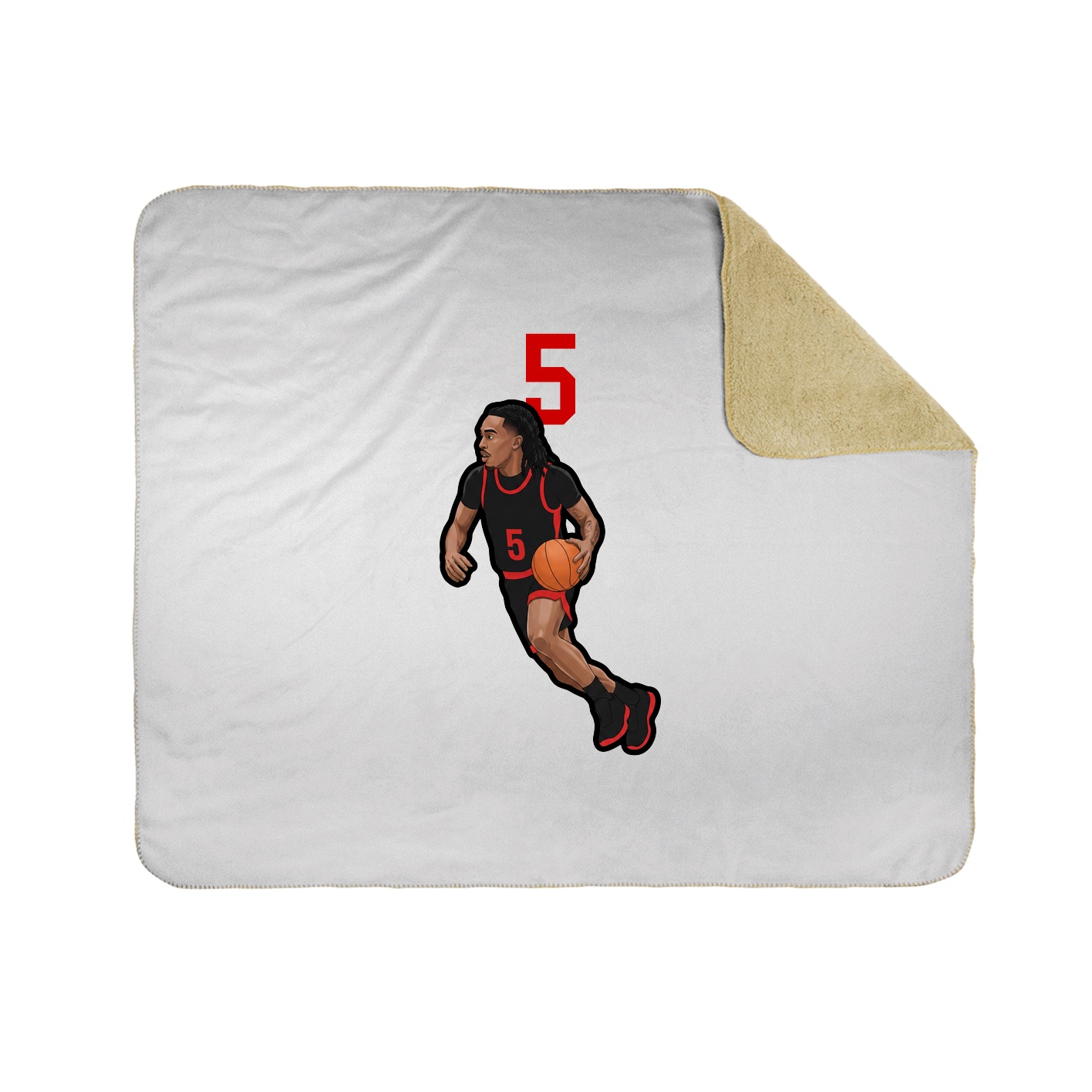 Throw Blanket — Number Top in White