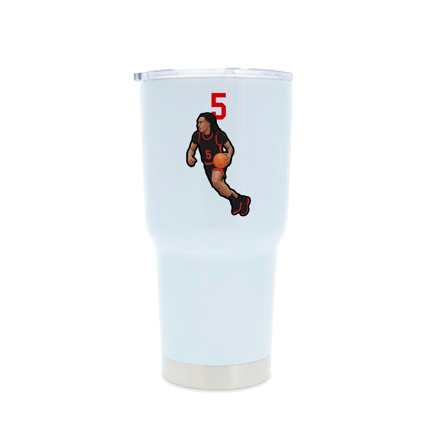 30oz Stainless Steel Tumbler — Number Top in White