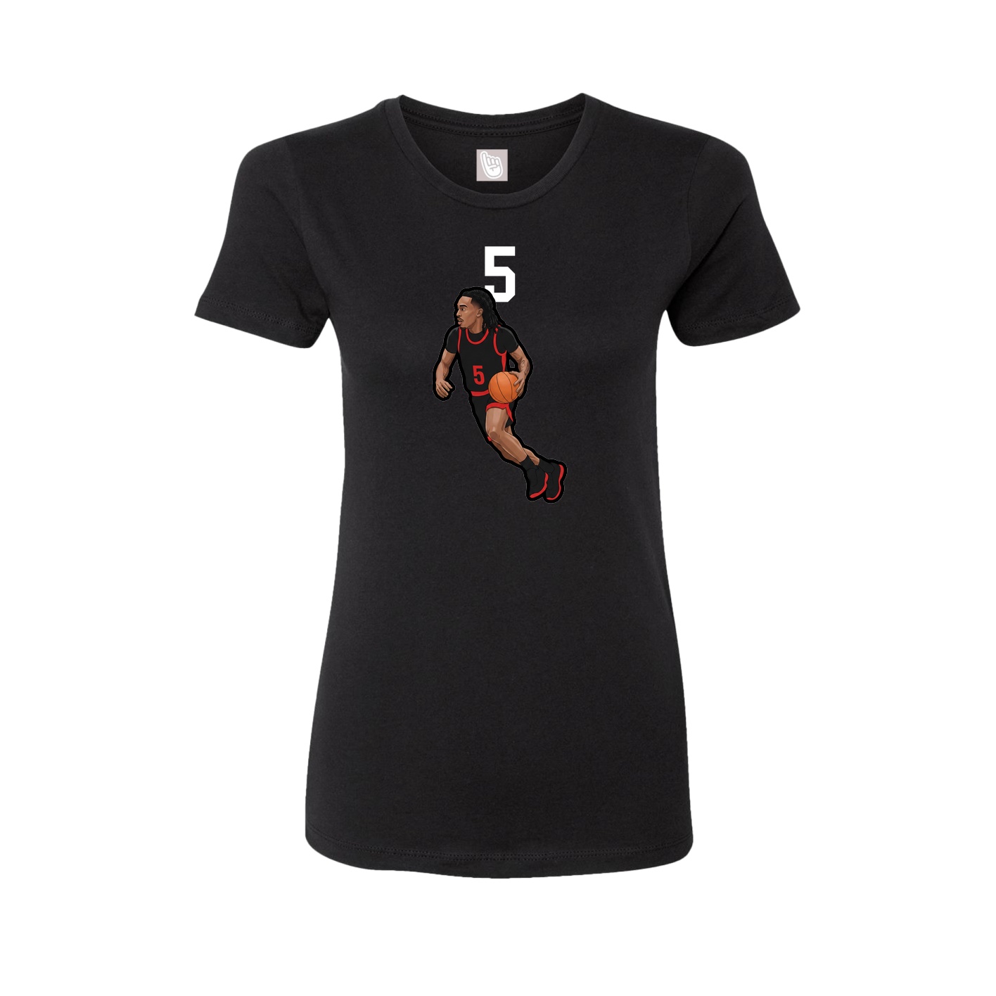 Womens Tee — Number Top in Black