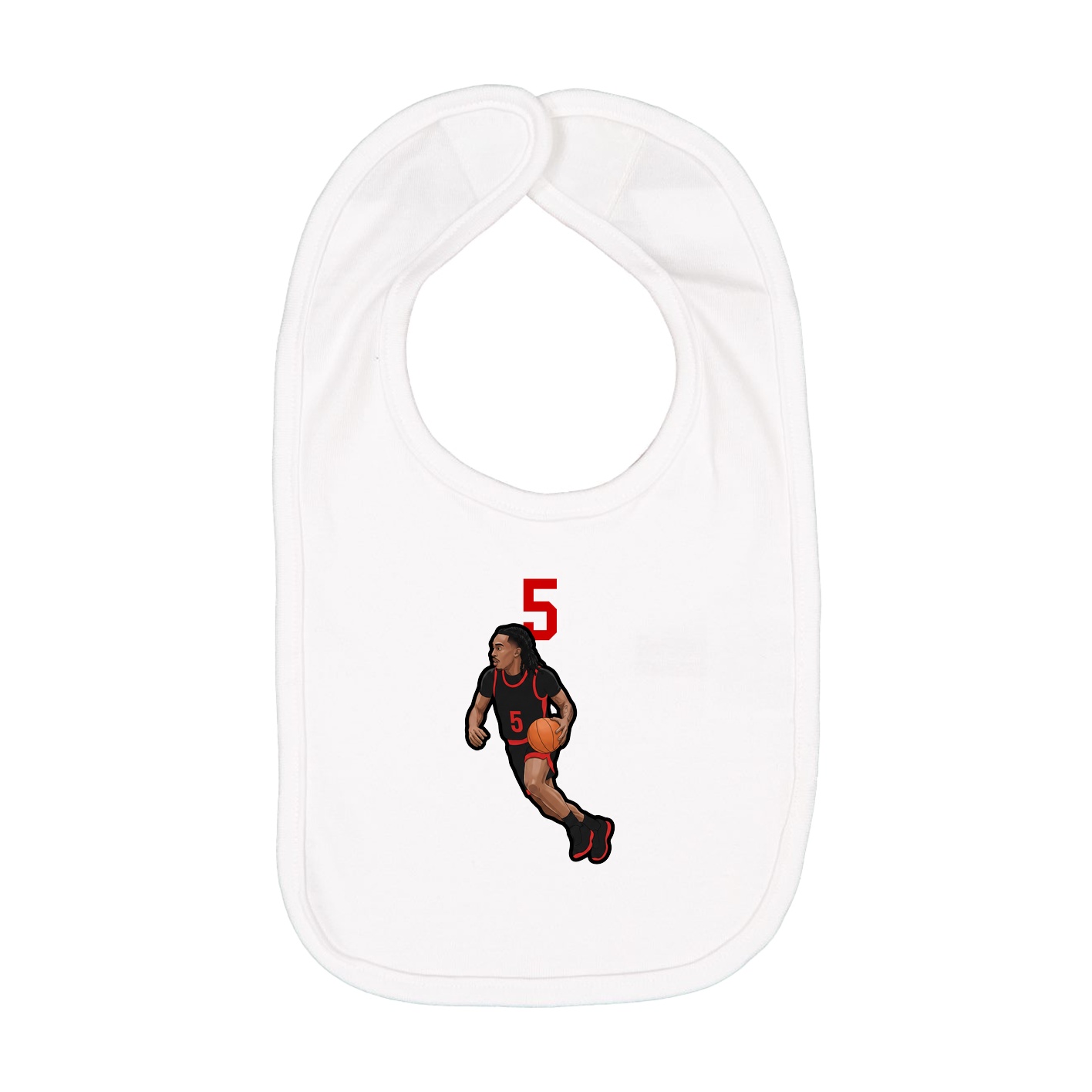 Infant Bib — Number Top in White