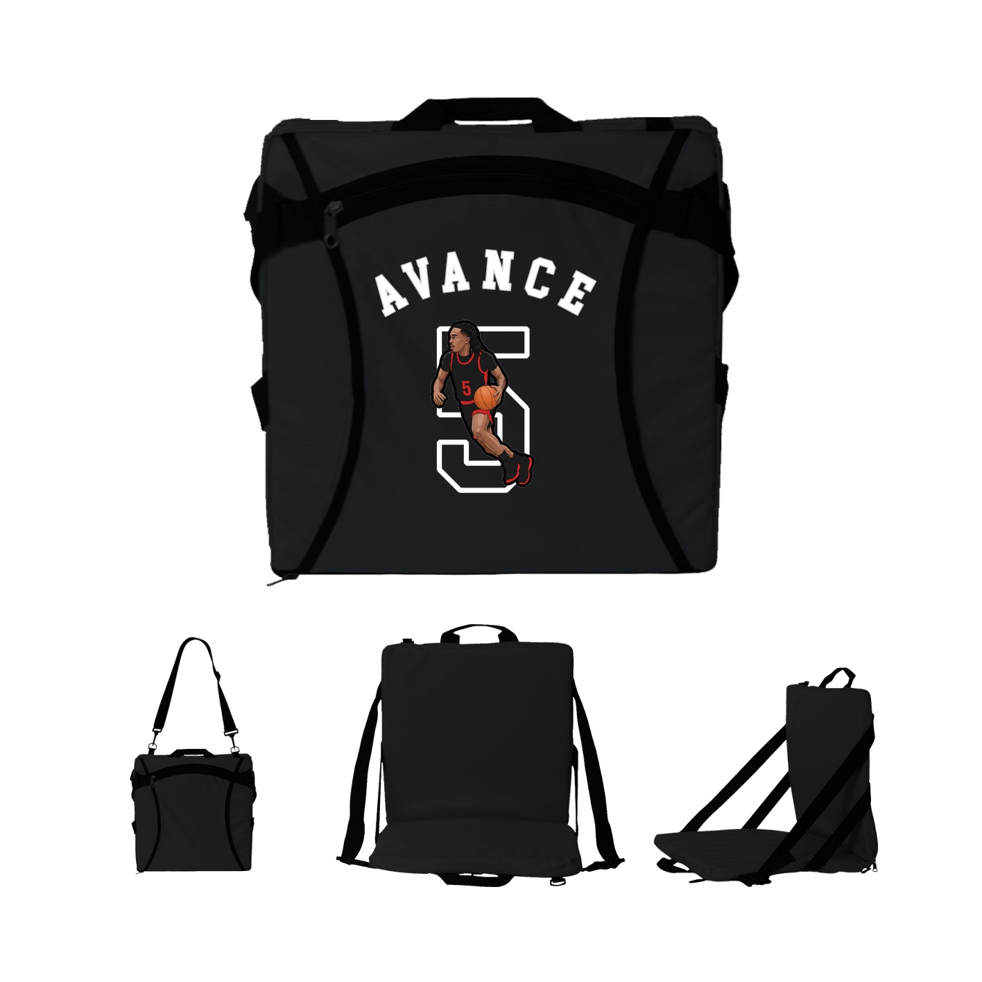 Folding Stadium Seat — Shirsey Arch in Black
