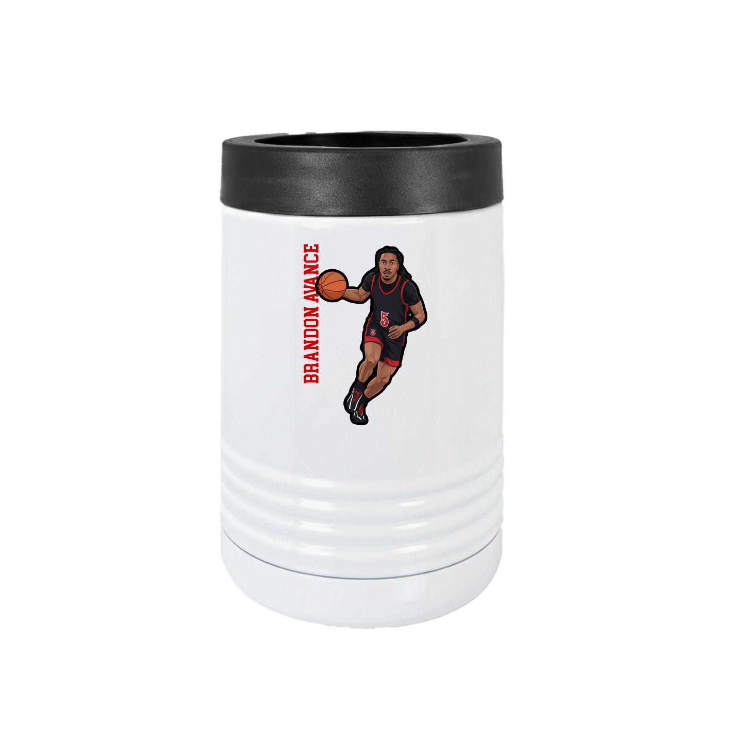 Beverage Holder — Name Vertical in White