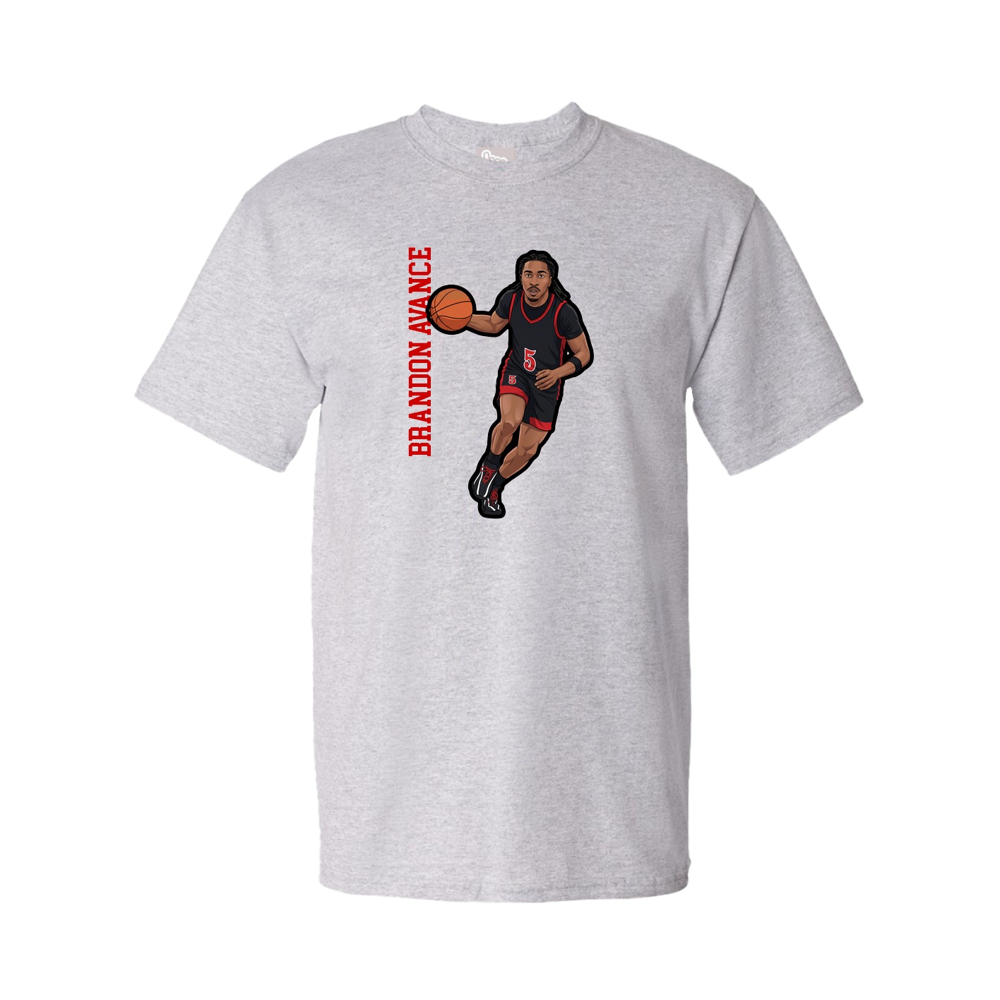 Youth Tee — Name Vertical in Grey
