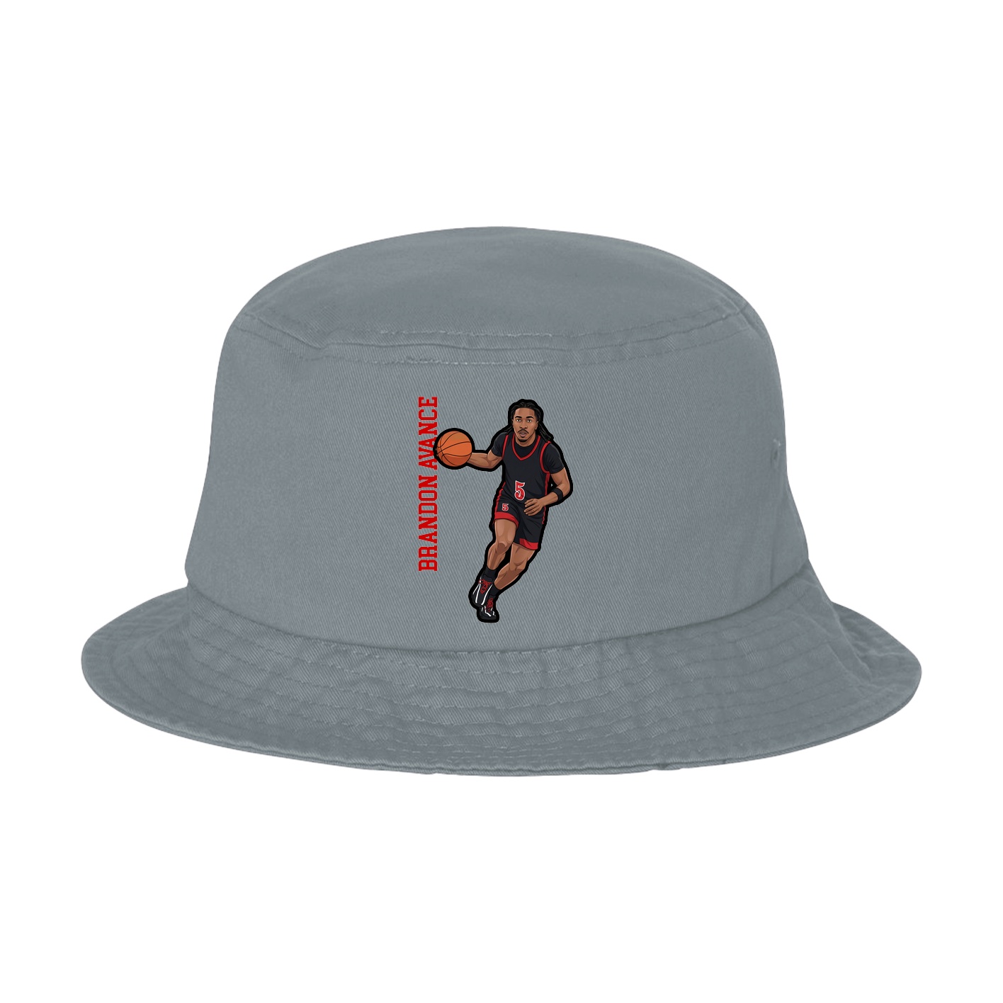 Bucket Cap — Name Vertical in Grey