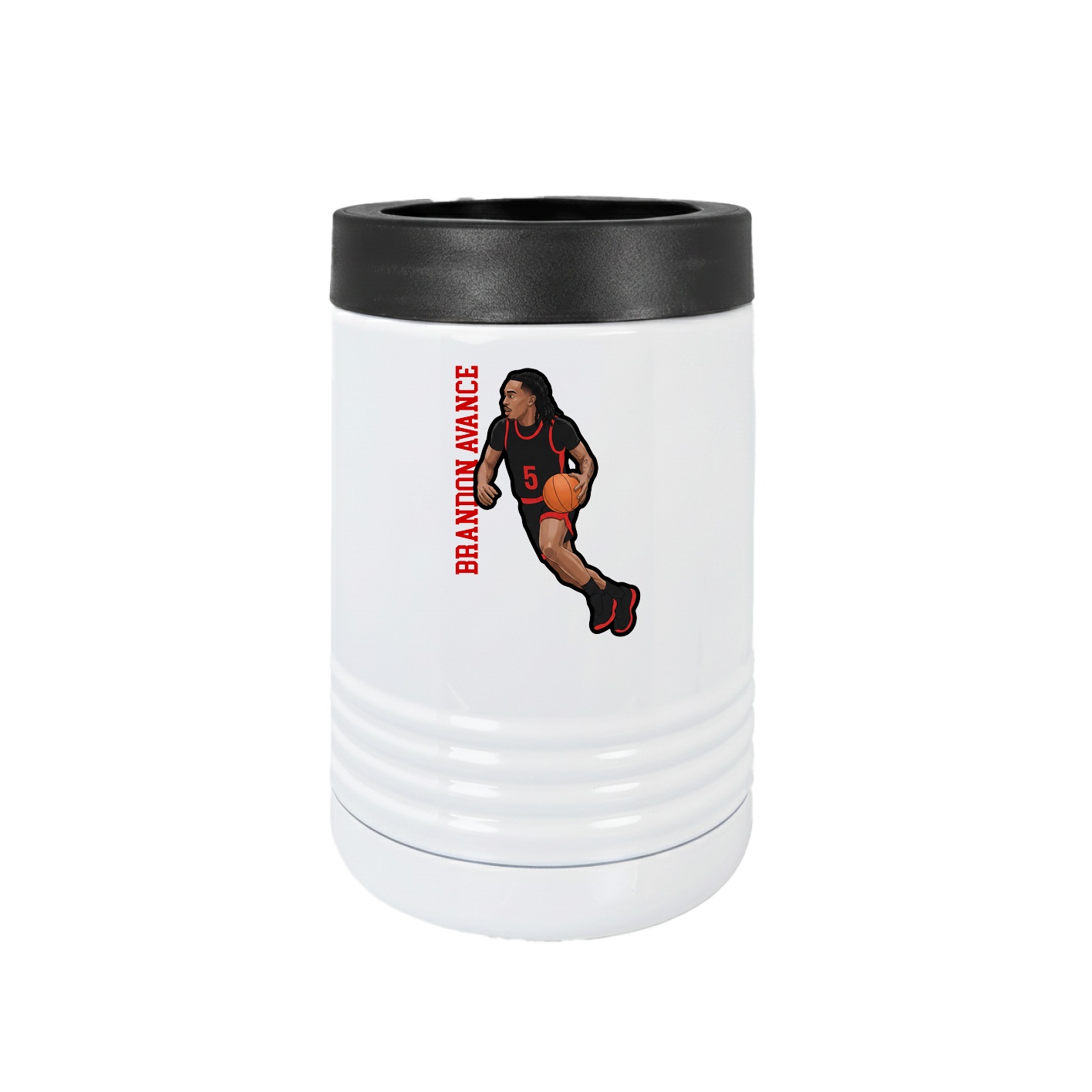 Beverage Holder — Name Vertical in White