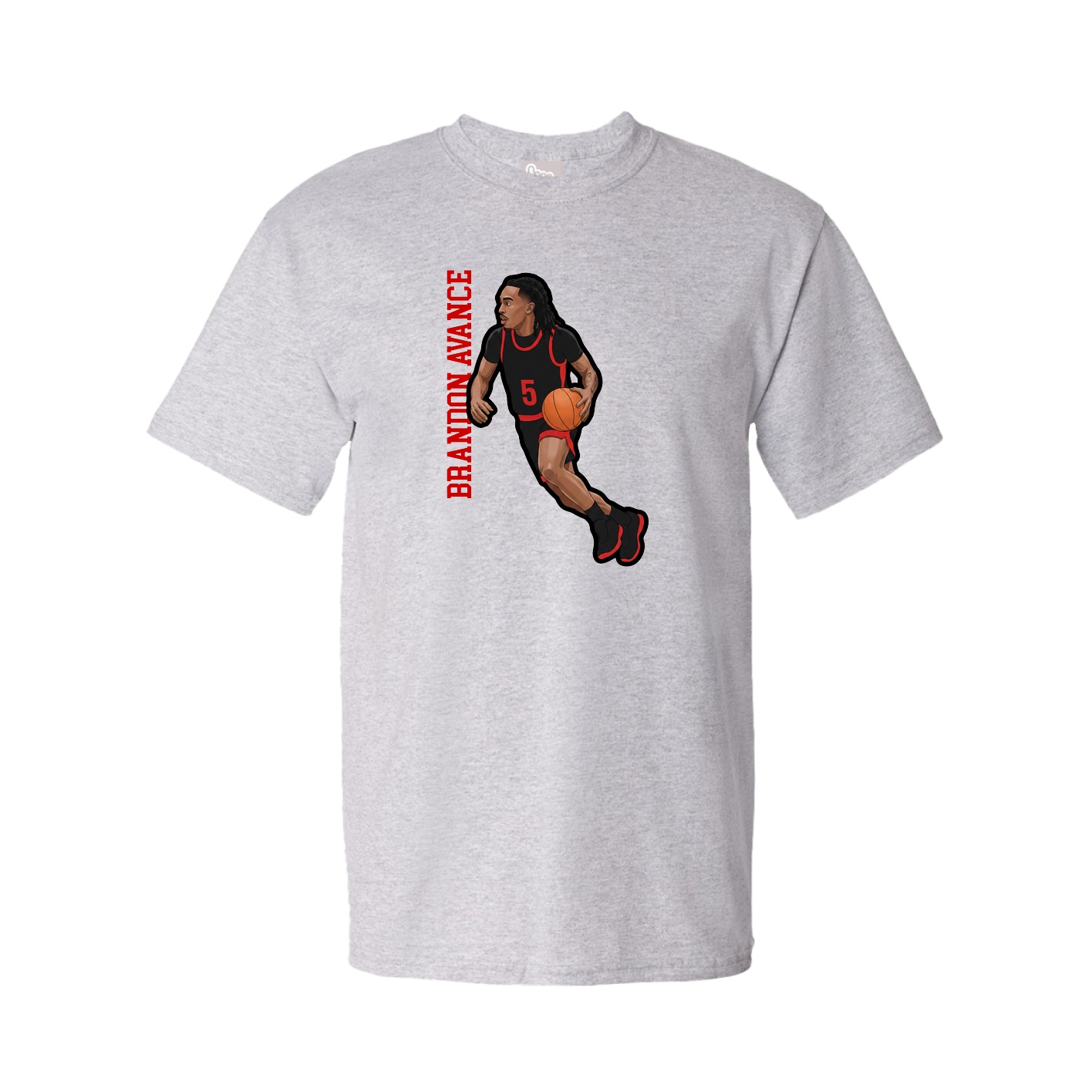Tee — Name Vertical in Grey