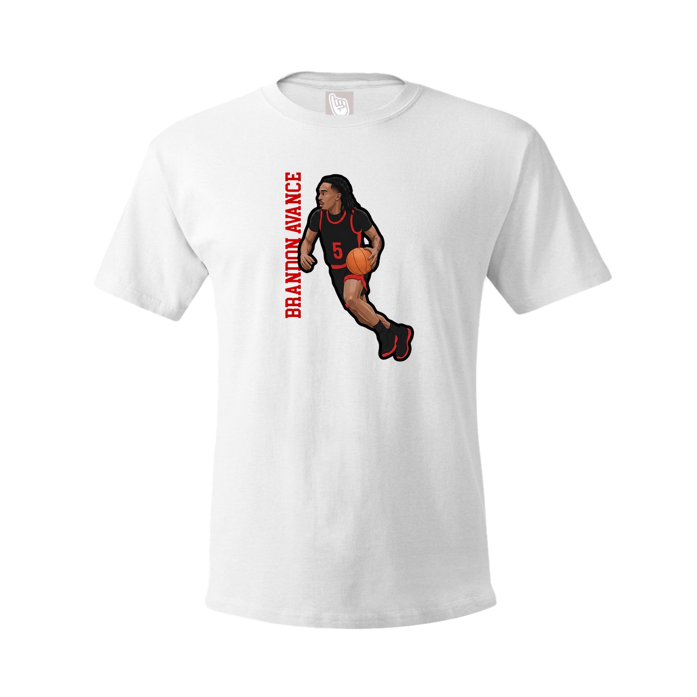 Youth Tee — Name Vertical in White
