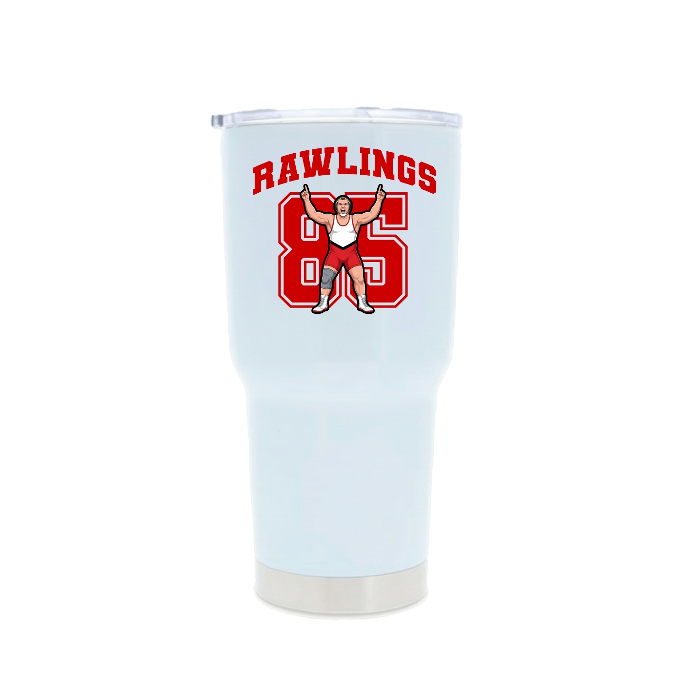 30oz Stainless Steel Tumbler — Number in White