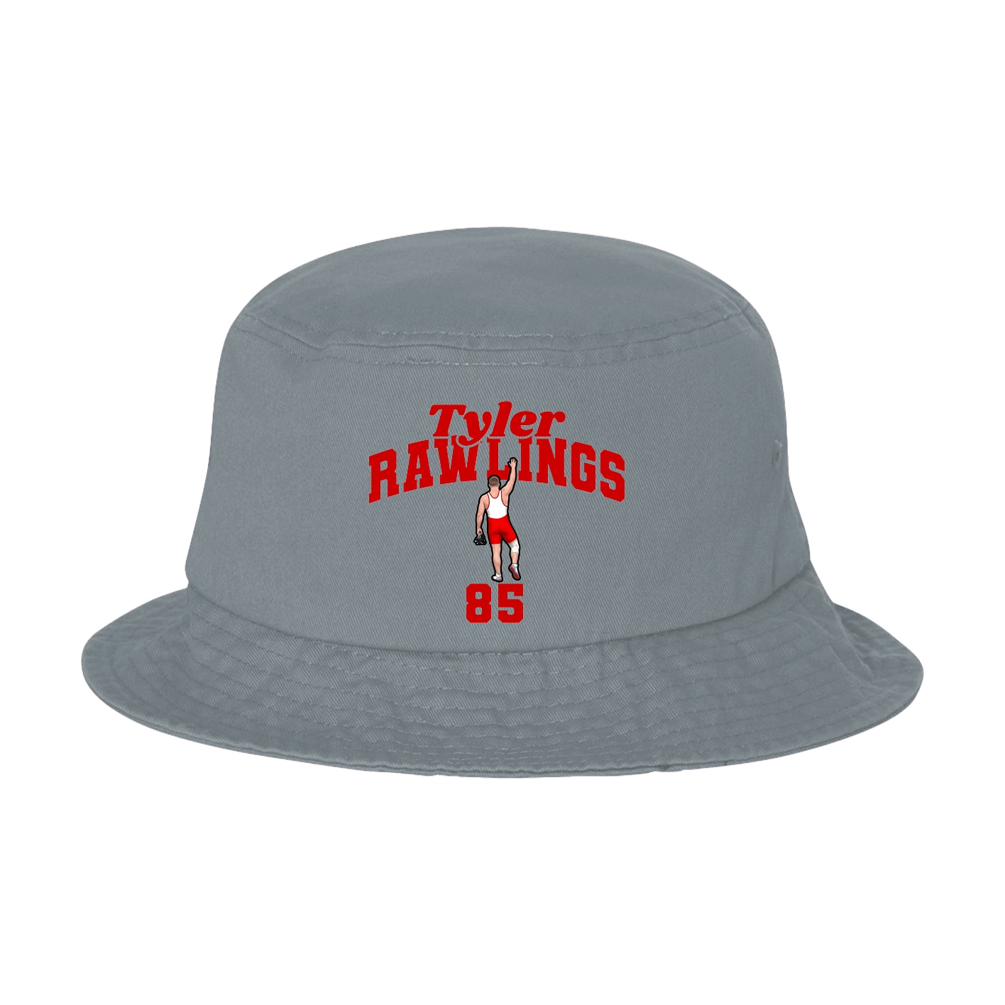 Bucket Cap — Signature Arch in Grey