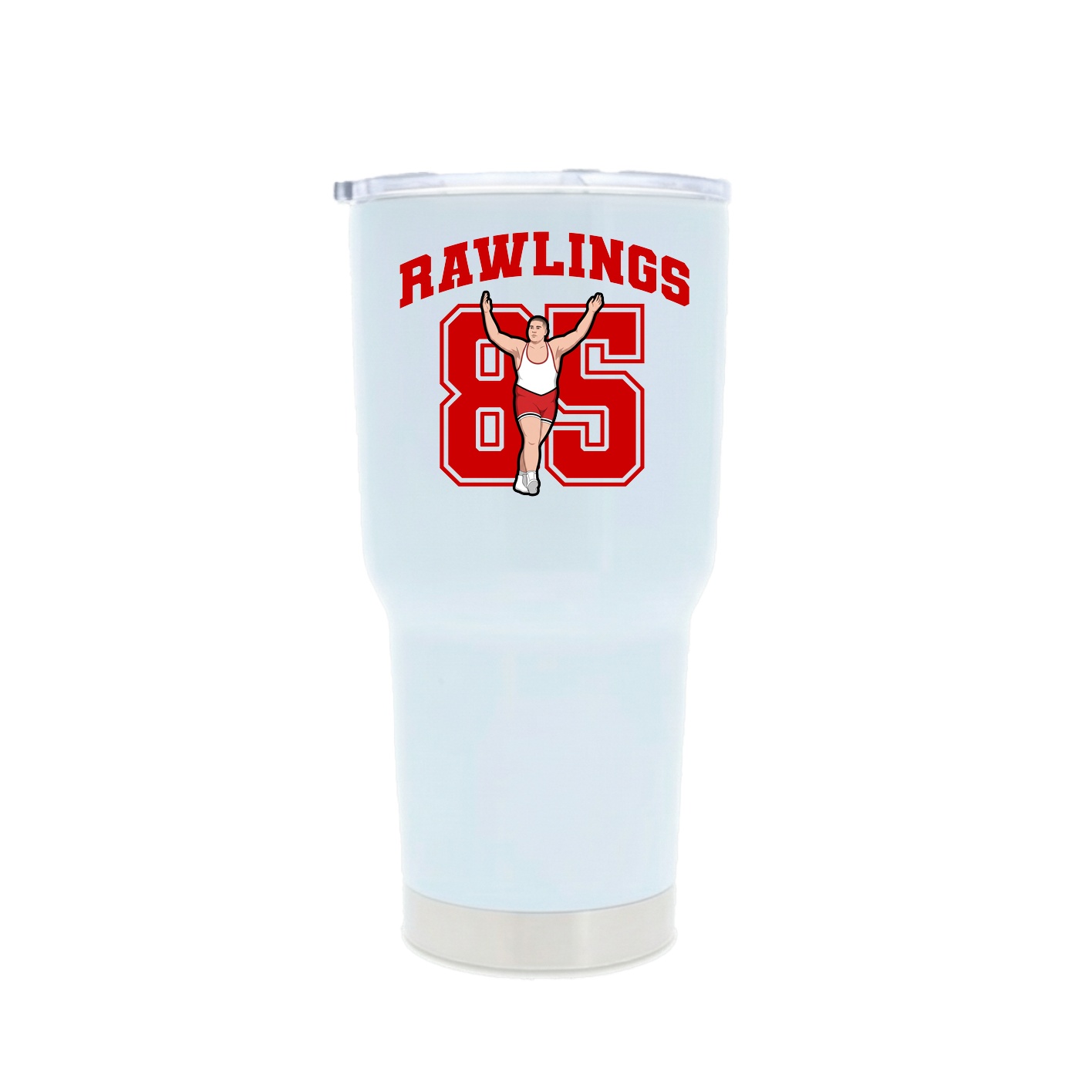 30oz Stainless Steel Tumbler — Number in White
