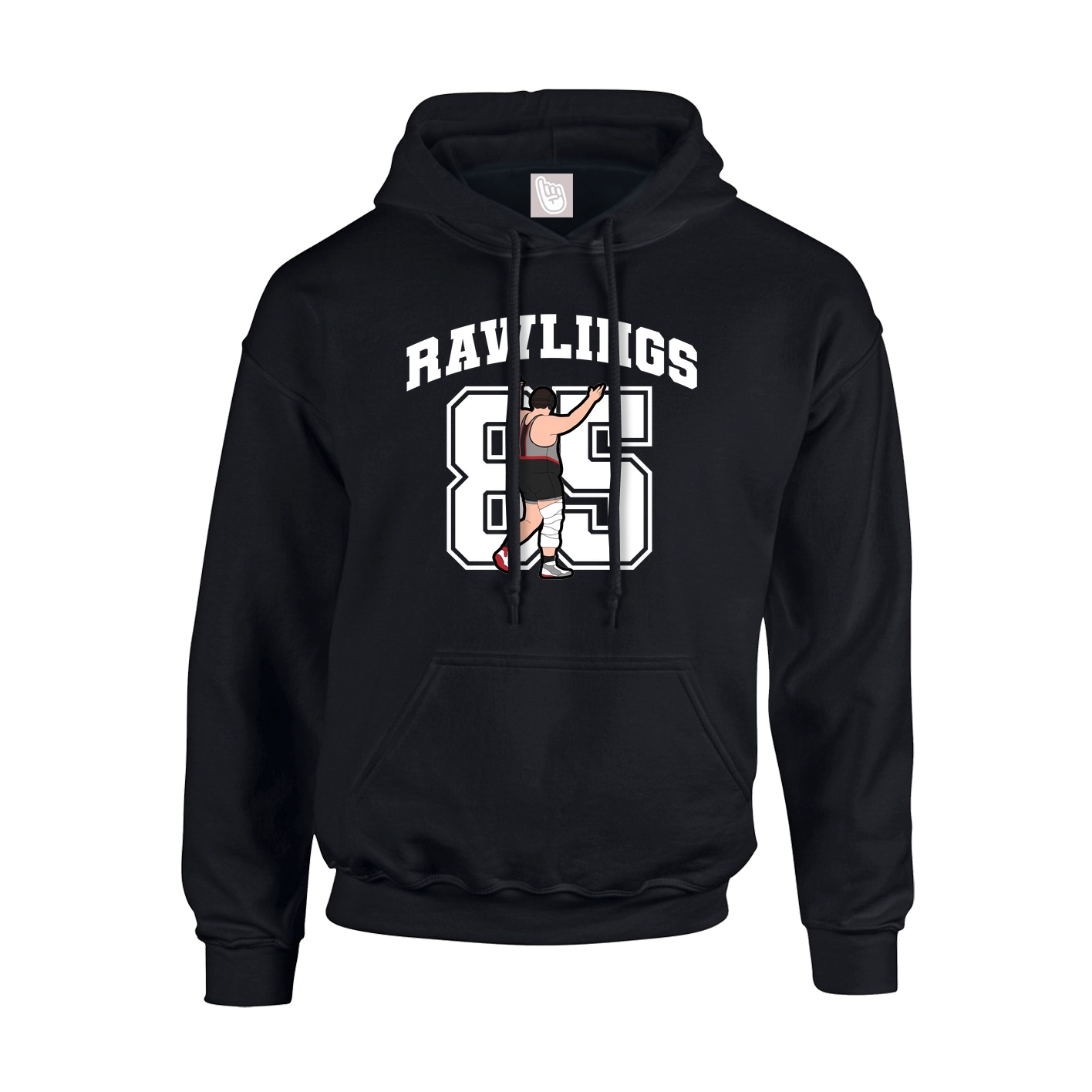 Youth Hoodie — Number in Black