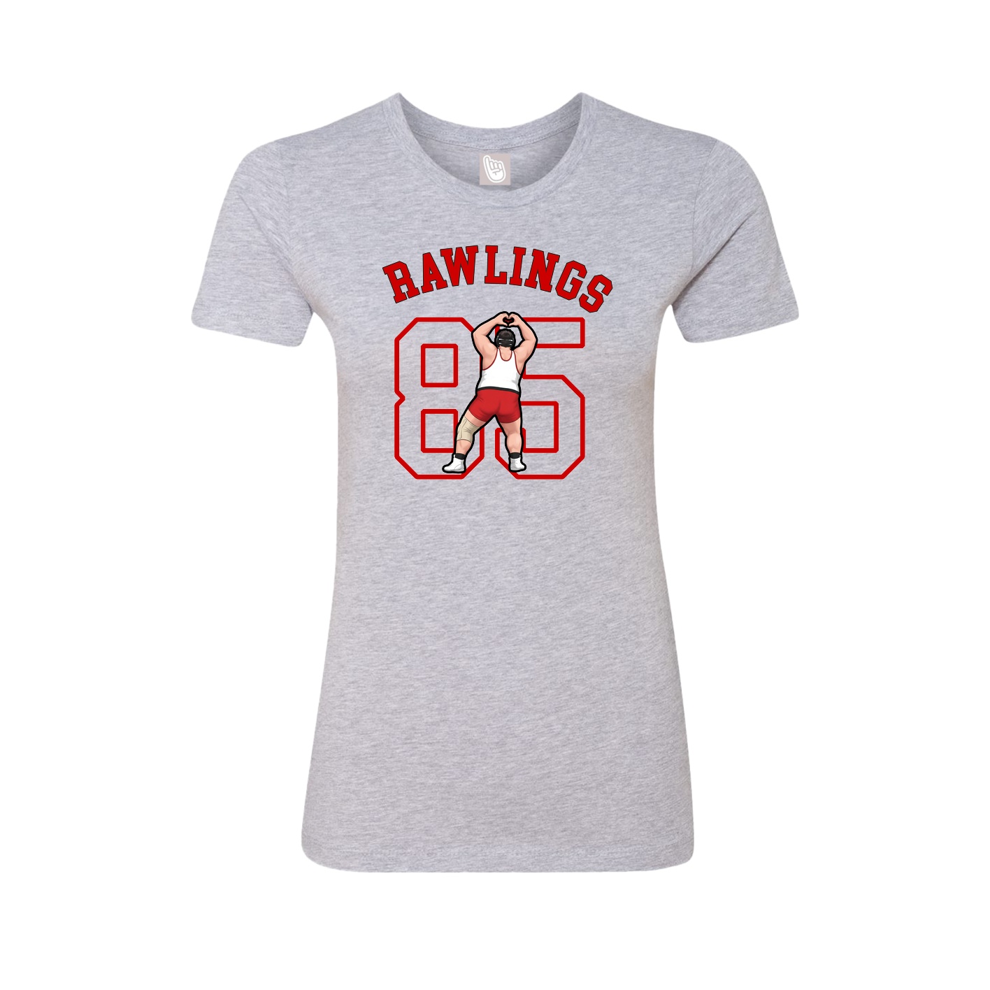 Fitted Women's Tee — Shirsey Arch in Grey
