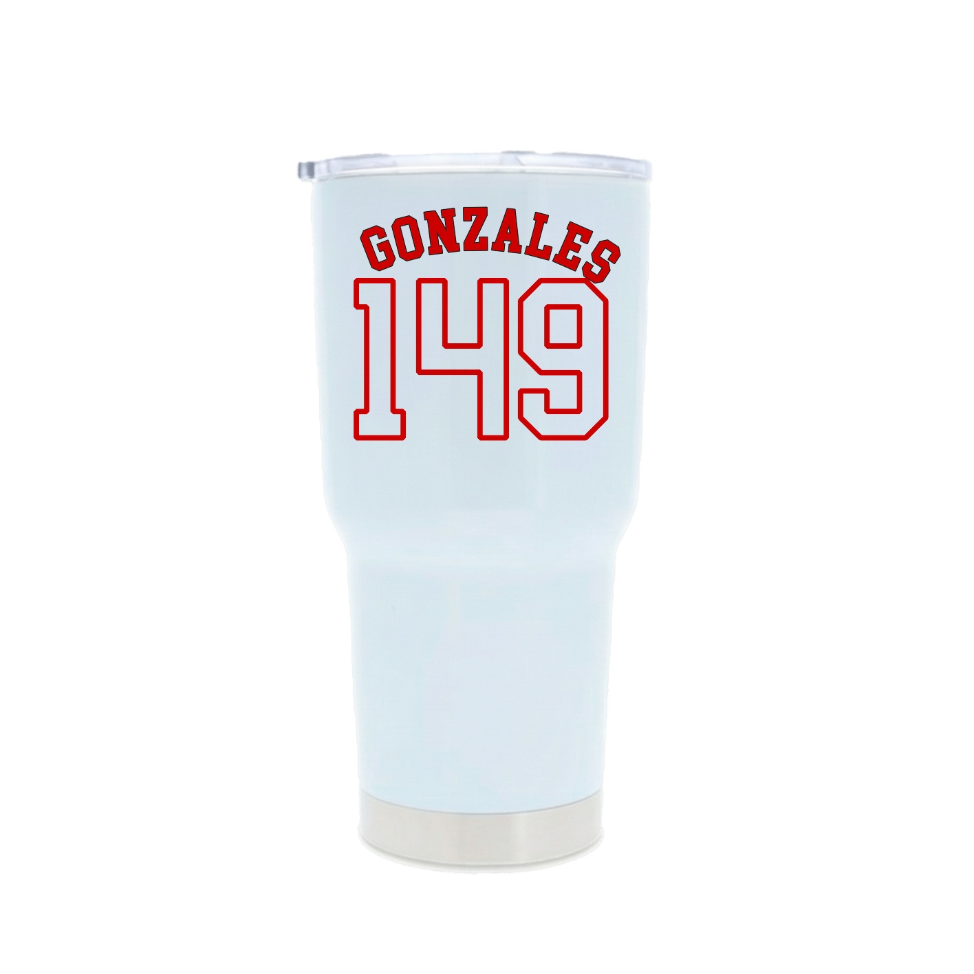 30oz Stainless Steel Tumbler — Shirsey Arch in White