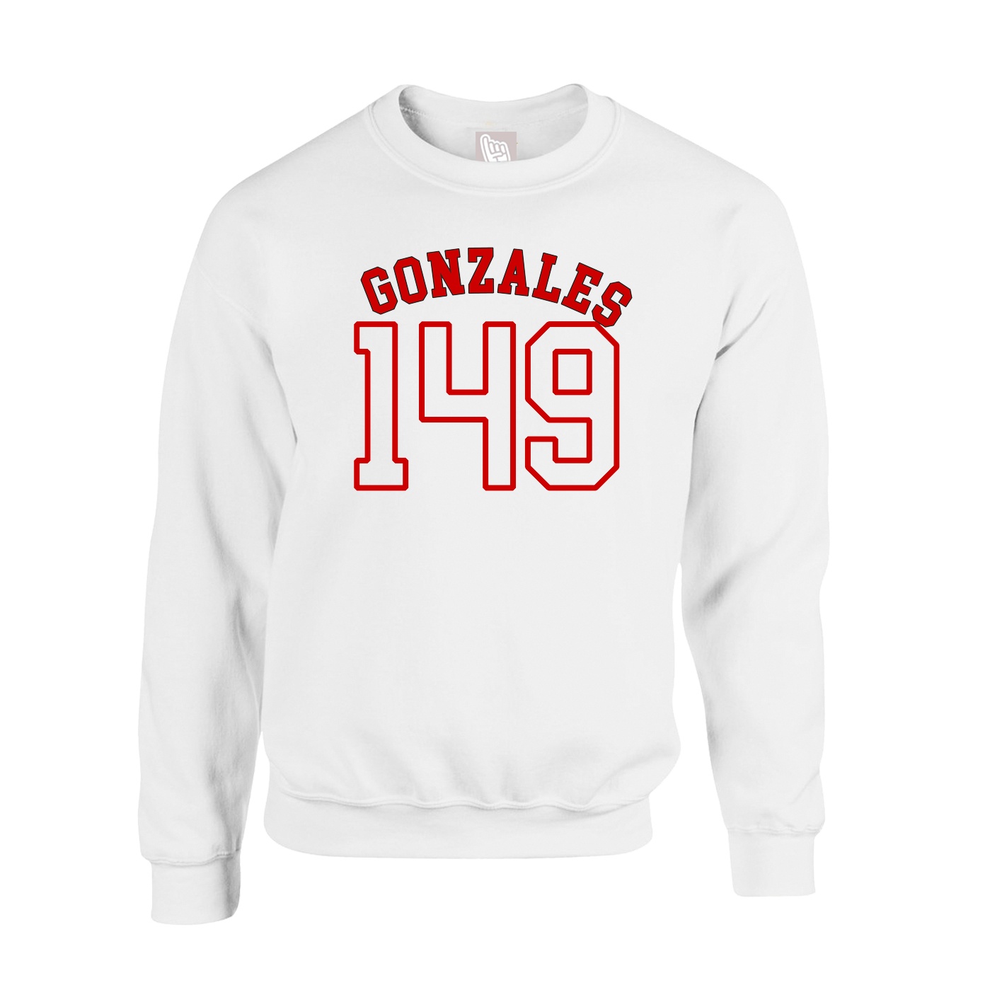 Fleece Crew — Shirsey Arch in White