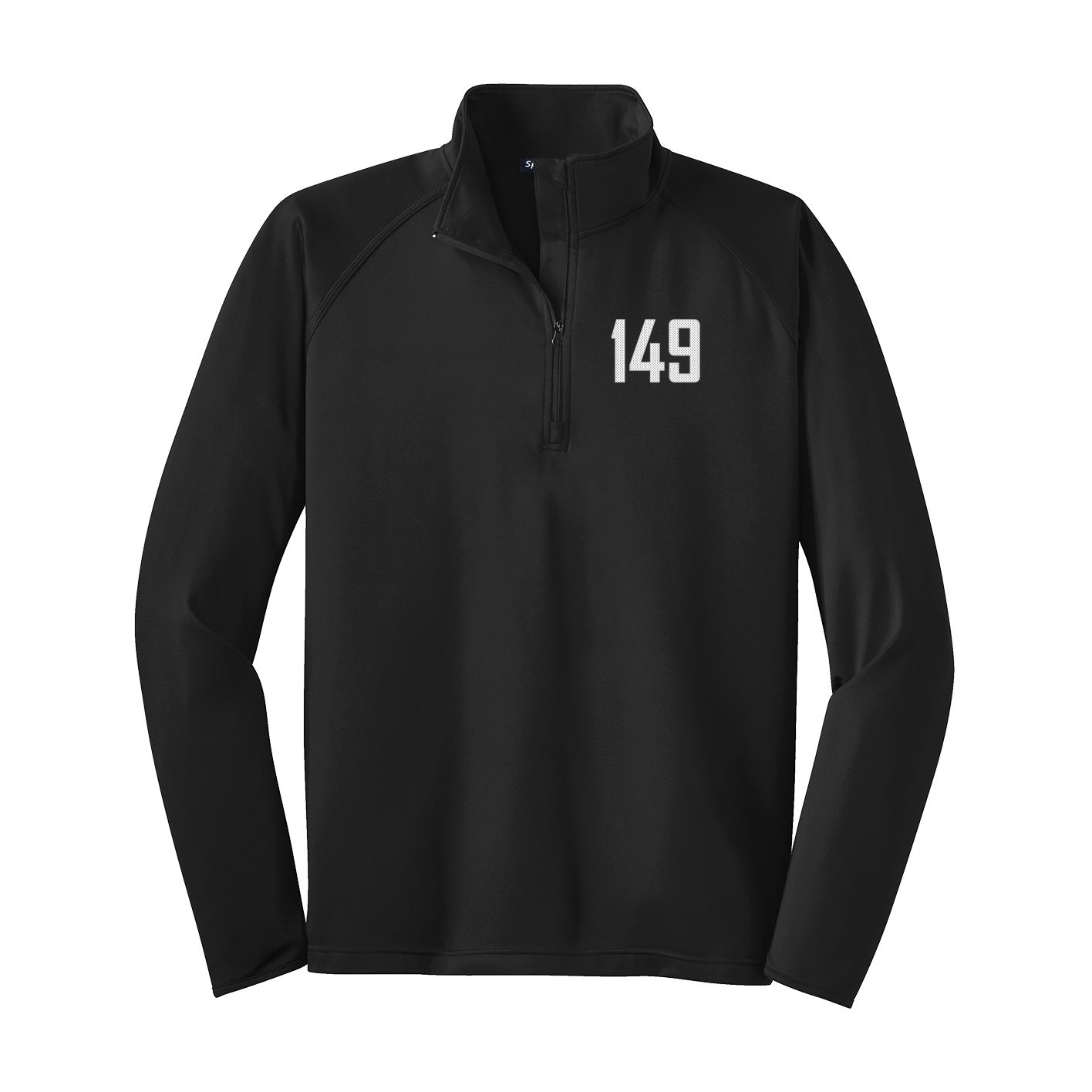 Q-Zip Pullover — Front Shirsy in Black