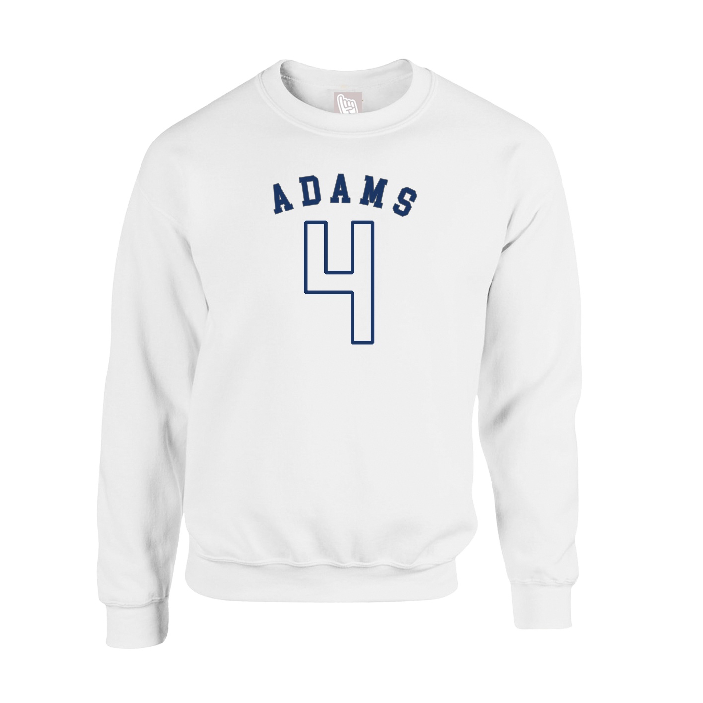 Fleece Crew — Shirsey Arch in White